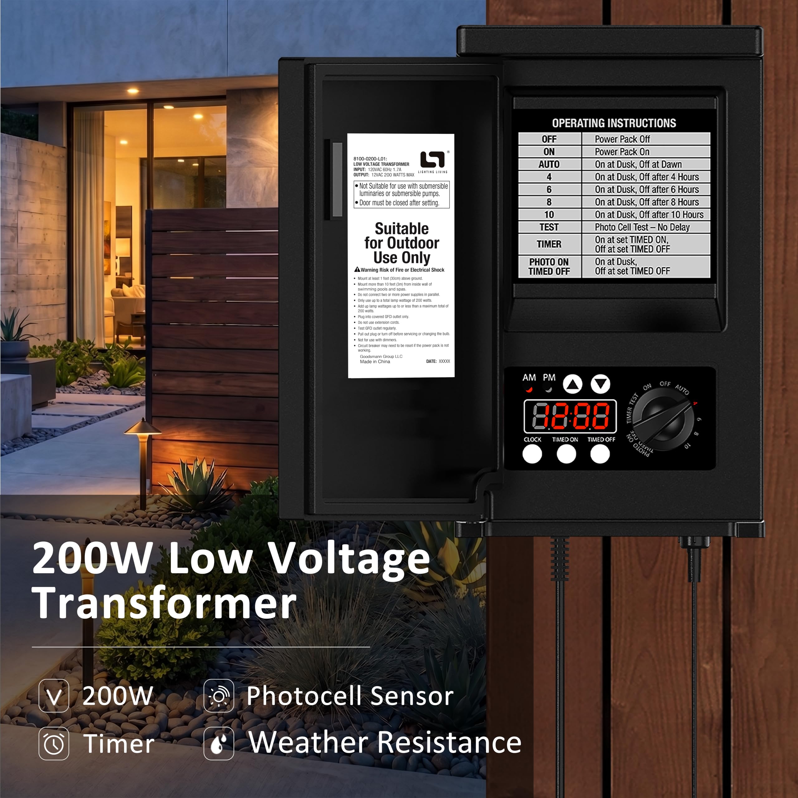 200W Low Voltage Transformer - 6 Modes -3 200W Low Voltage Transformer - 6 Modes -3