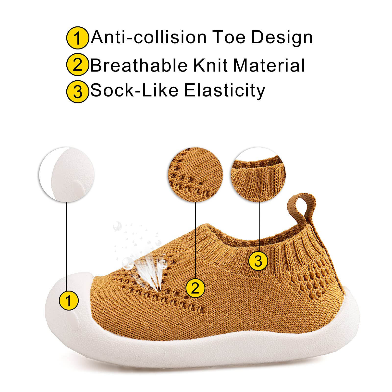 Toddler Mary Jane Shoes Classic Slip Ons with Modern Touch for Little Ladies Yellow 12-18 Months Size 6T