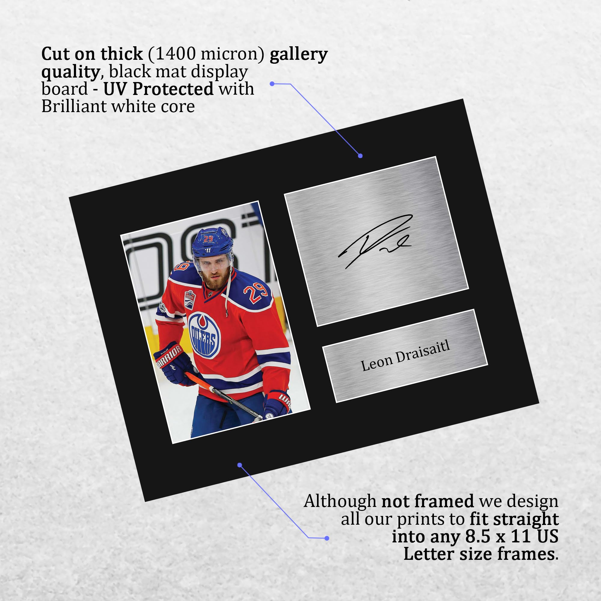 HWC Trading Leon Draisaitl Edmonton Oilers Gifts Printed Signed