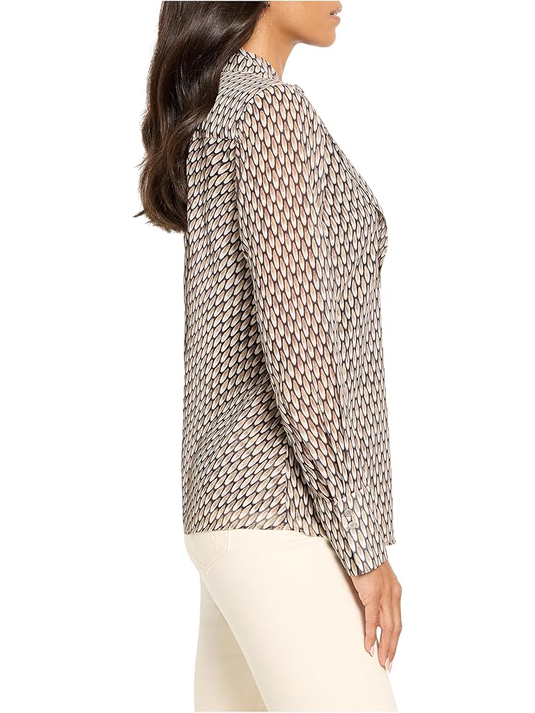 Multi NIC+ZOE Abstract Dot Falling Chiffon Top