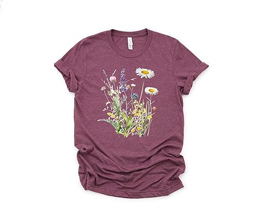 Wildflower Shirt, Nature Lover Shirt, Boho Wildflowers Shirt, Pastel Floral Nature Shirt, Wildflower Floral Shirt, Pressed Flowers Shirt