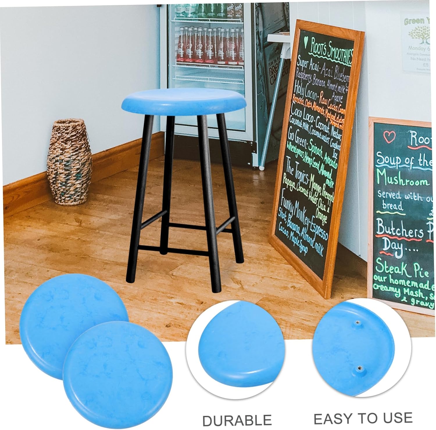 Ciieeo 2 Set Round Stool Covers Plastic Replacement Seats for Canteen and Restaurant Use Round Stool Accessories to Refresh Your Seating with Sturdy Materials