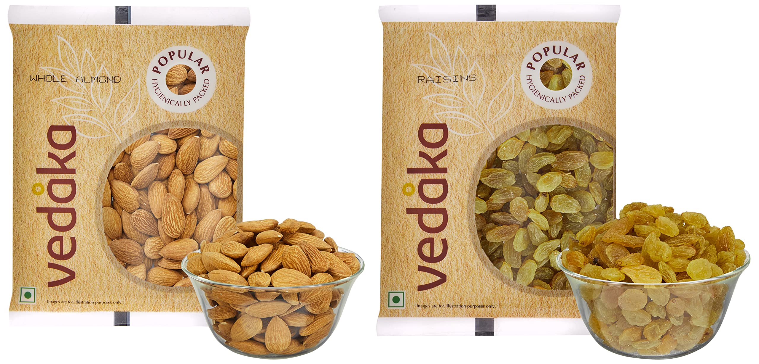 Amazon Brand - Vedaka Premium Dry Fruit Combo | 400 Gram | 200 Gram Each - Almonds & Raisins (B0BTHYWT53) Amazon Price History, Amazon Price Tracker