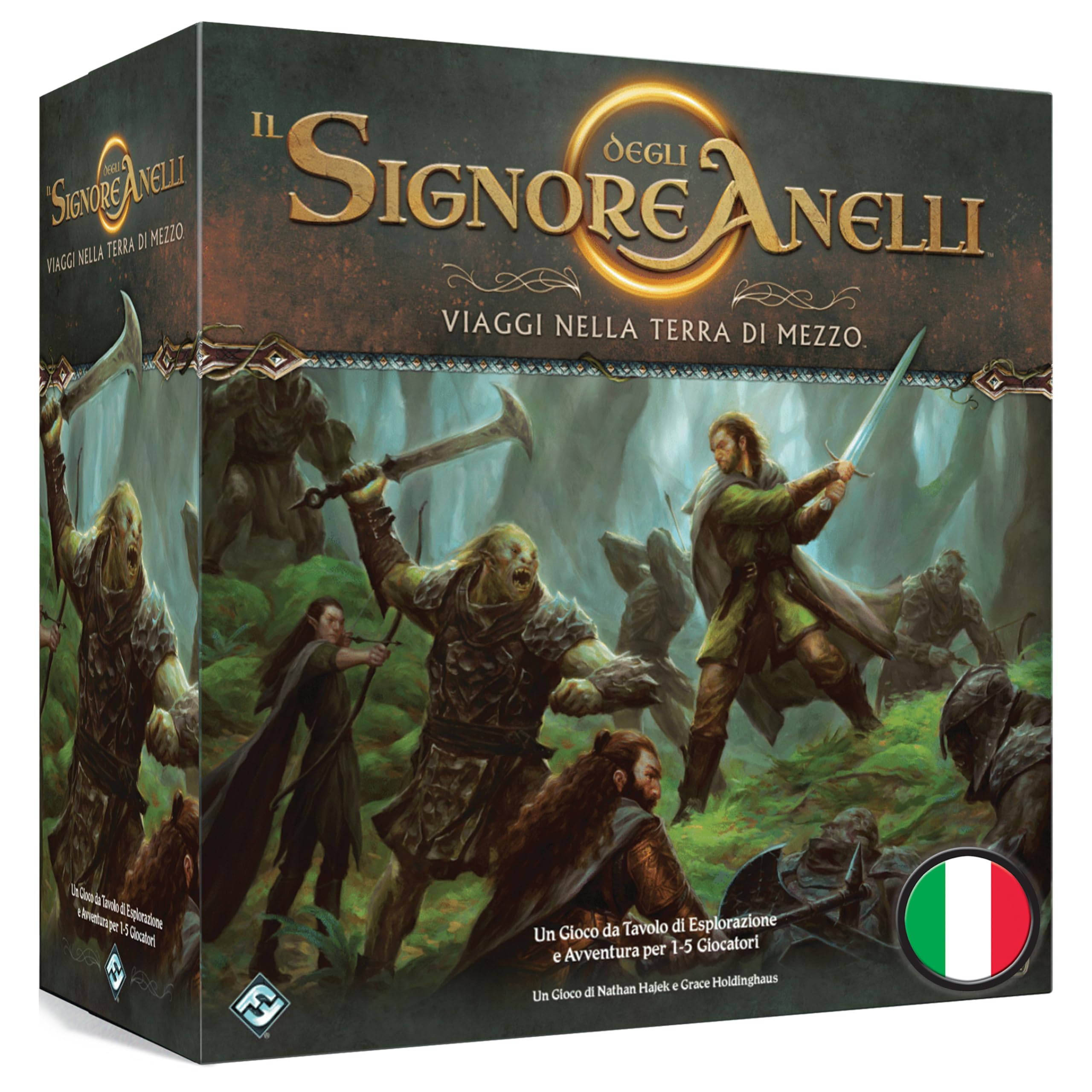 Asmodee, Il Signore degli Anelli: Viaggi nella Terra di Mezzo, Gioco da Tavolo con App, 1-5 Giocatori, 14+ Anni, Edizione in Italiano