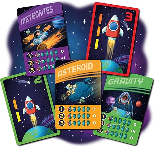Miniatura 4 de Little Astronauts - Juego de mesa para niños a partir de 4 años – Carrera de cohetes alrededor del sistema solar y explora el espacio – Divertido