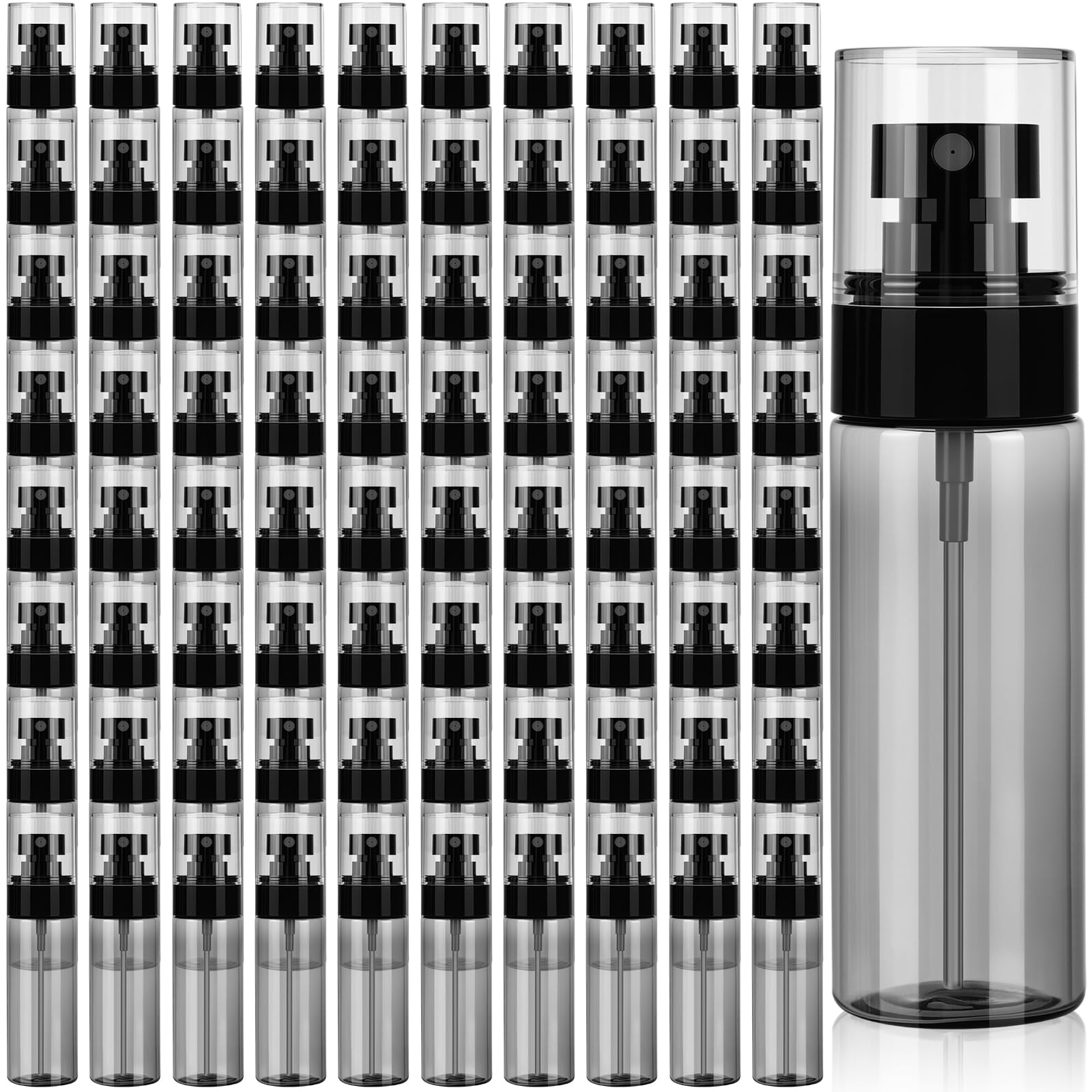 Confezione da 80 flaconi spray vuoti da 56,7 g, a prova di perdite, ricaricabili, in plastica, con tappo a pompa, per viso, capelli, profumi, prodotti per la cura della pelle, toner, oli
