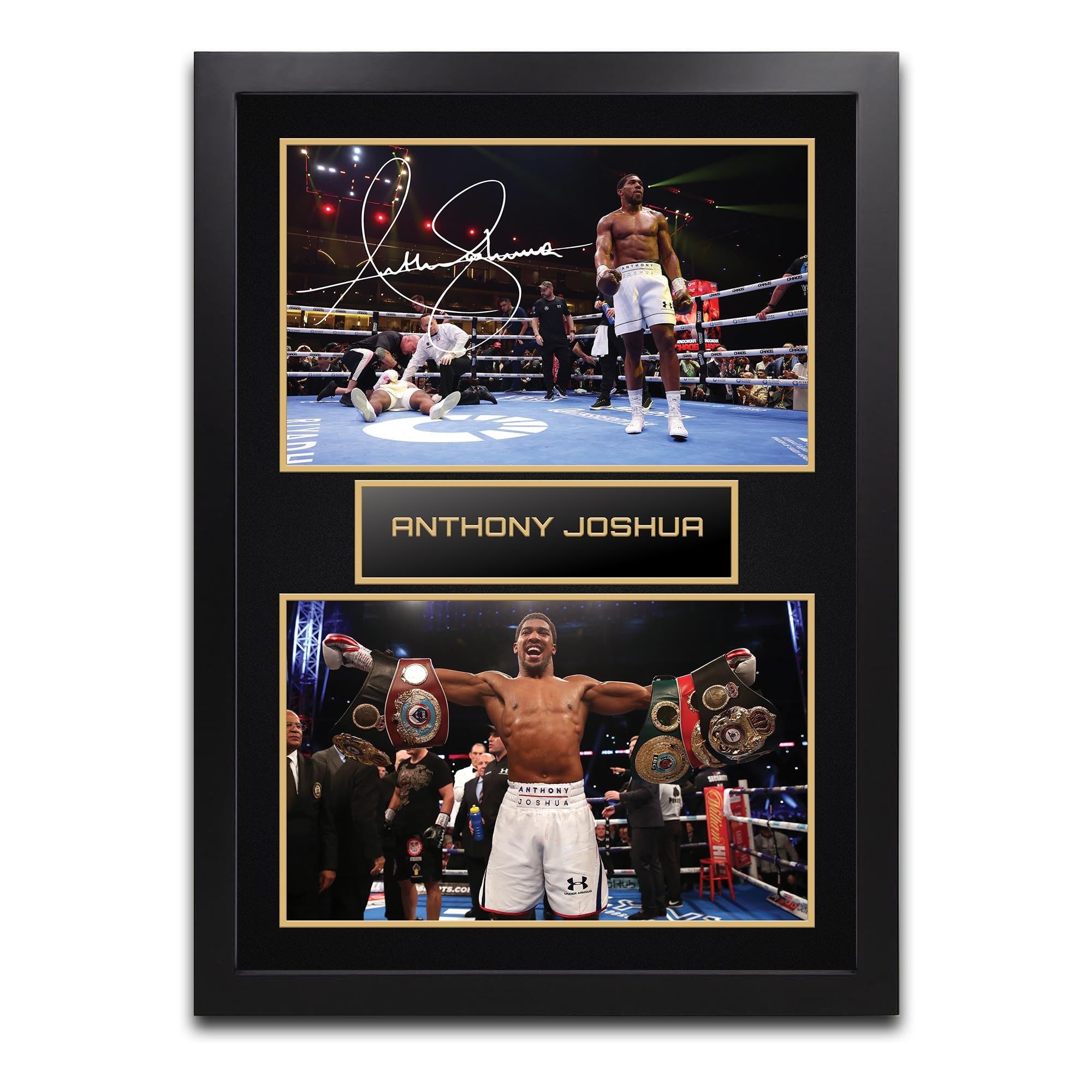 Anthony Joshua Boxing Printed Autograph Memorabilia - Framed Gift A3 Framed