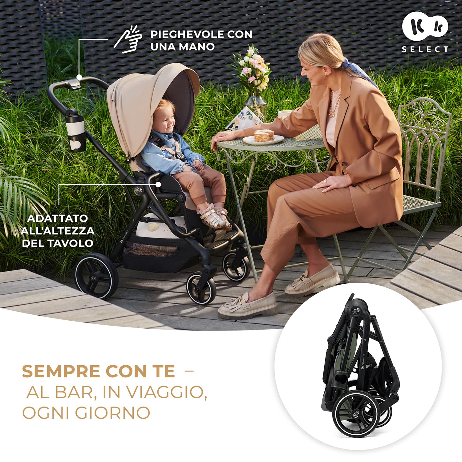 Kinderkraft Cochecito 2 en 1 Yoxi Verde Mystic Green