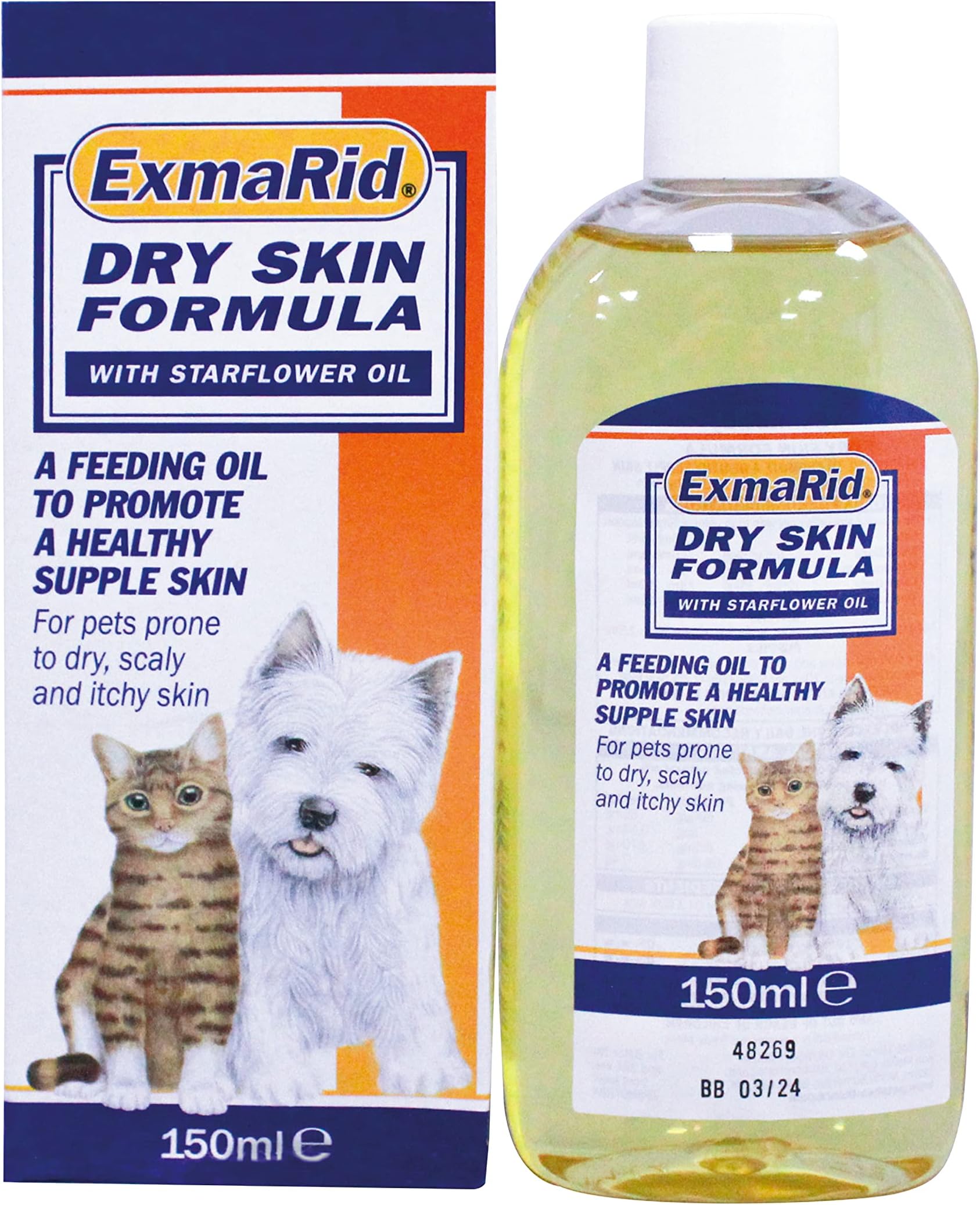 Exmarid Dry Skin Formula Supplement for Dogs with Starflower Oil