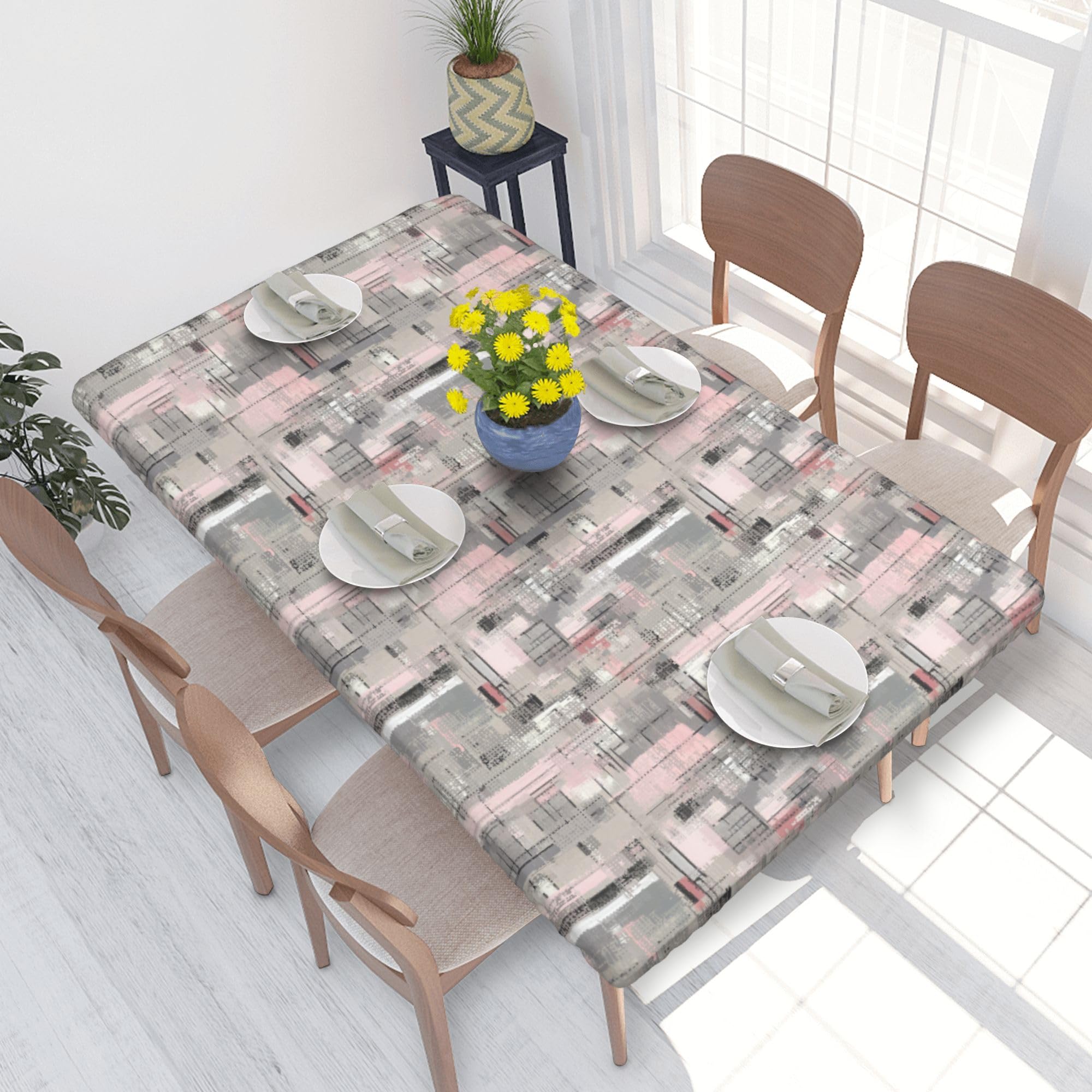 Nappe extensible blanche lavable de 76 X 122 cm pour éliminer les taches de graisse