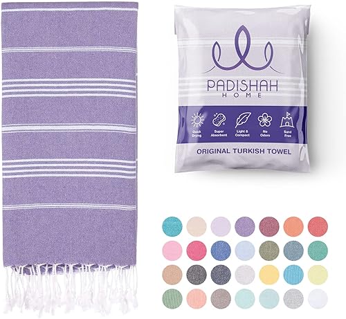 PADISHAHHOME Toalla de playa turca de gran tamaño, 38 x 71 pulgadas, 100% algodón turco, sin arena, de secado rápido, toalla turca extra grande,
