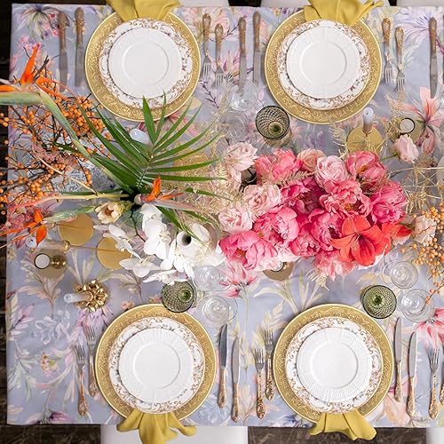 Miniatura 7 de Paquete de 12 platos de carga dorados, cargadores redondos dorados de 13 pulgadas para platos de cena, cargadores decorativos de cena, cargador de