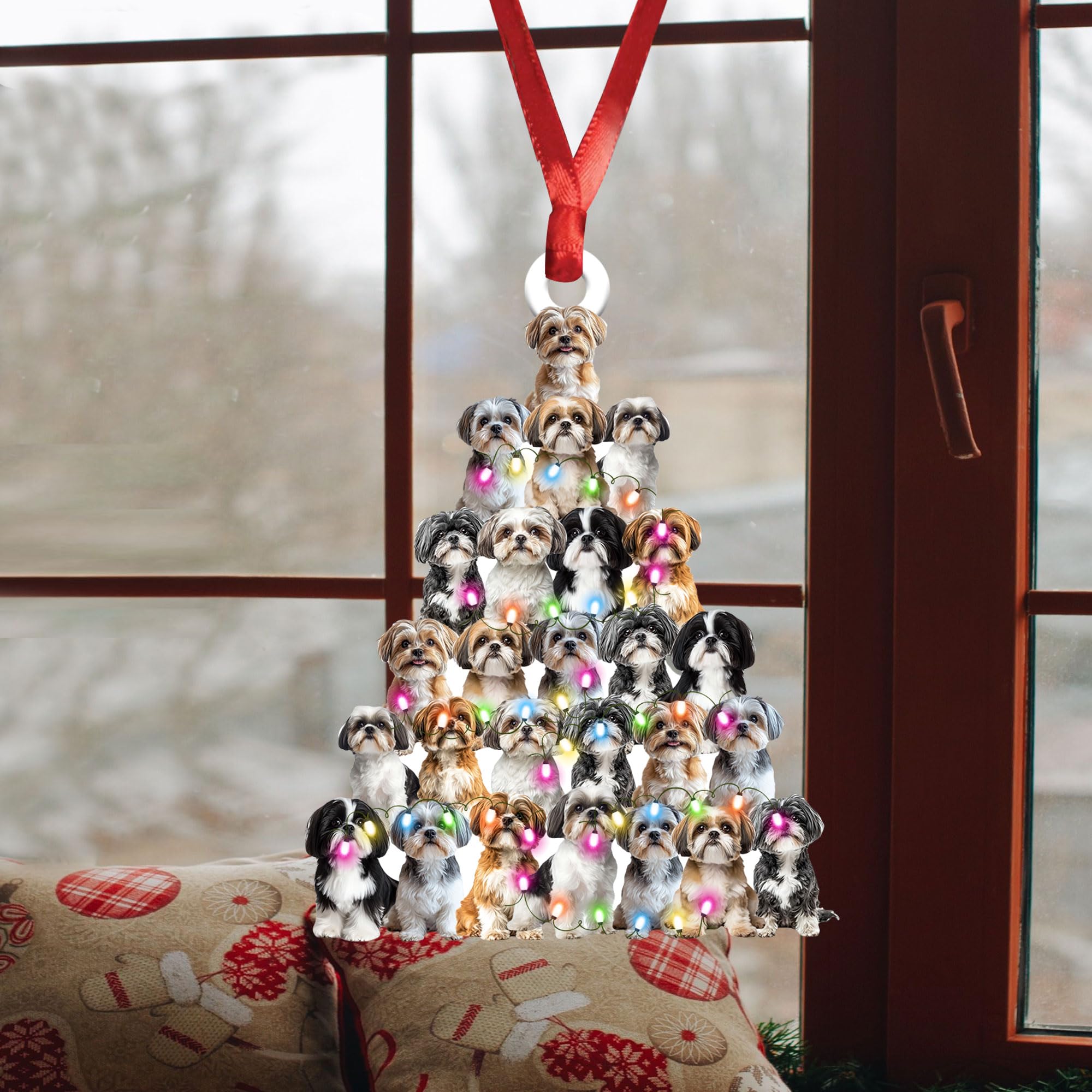 シーズークリスマスツリー置物 Amazon.co.jp: Talataca ラブリー シーズー クリスマス 松の木型