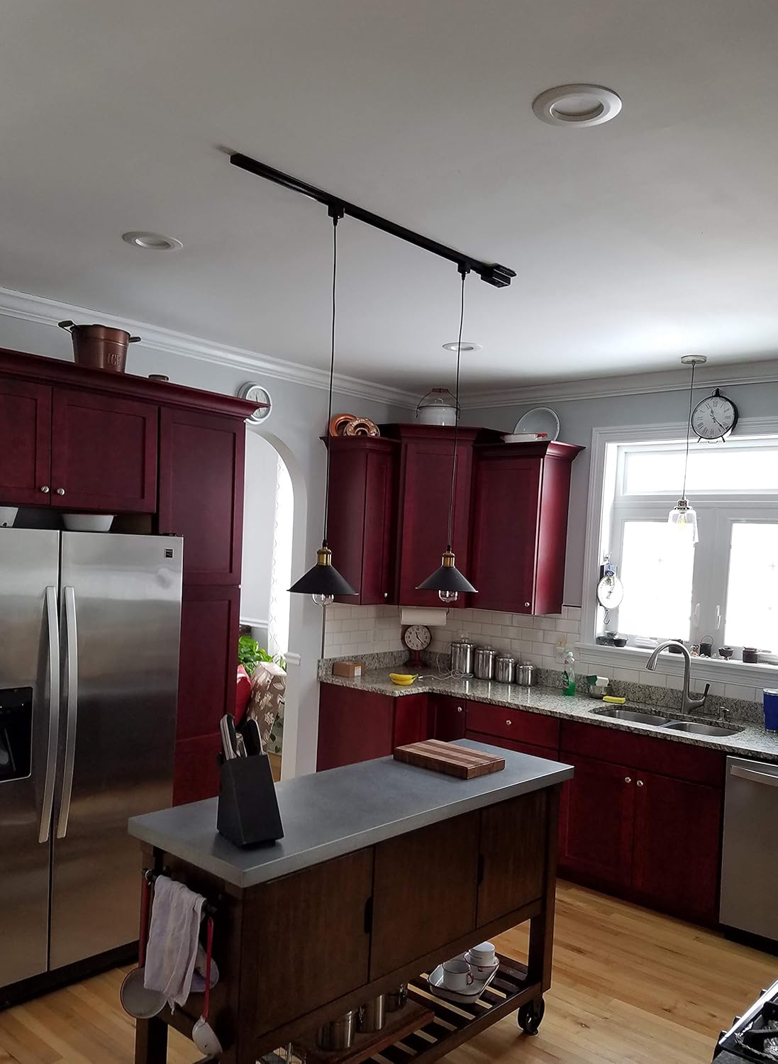 4-Pack 10.2" Industrial Vintage Metal Bulb Guard Iron Cone Hanging Ceiling Pendant Light Holder Decorative Lamp Shade (Decorative Ring Not Included)