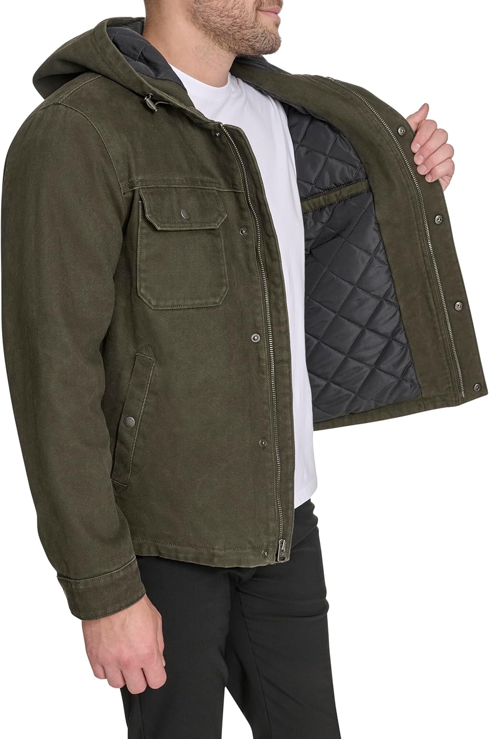 Levi's Men's Cotton Canvas Hooded Jacket - Image 5