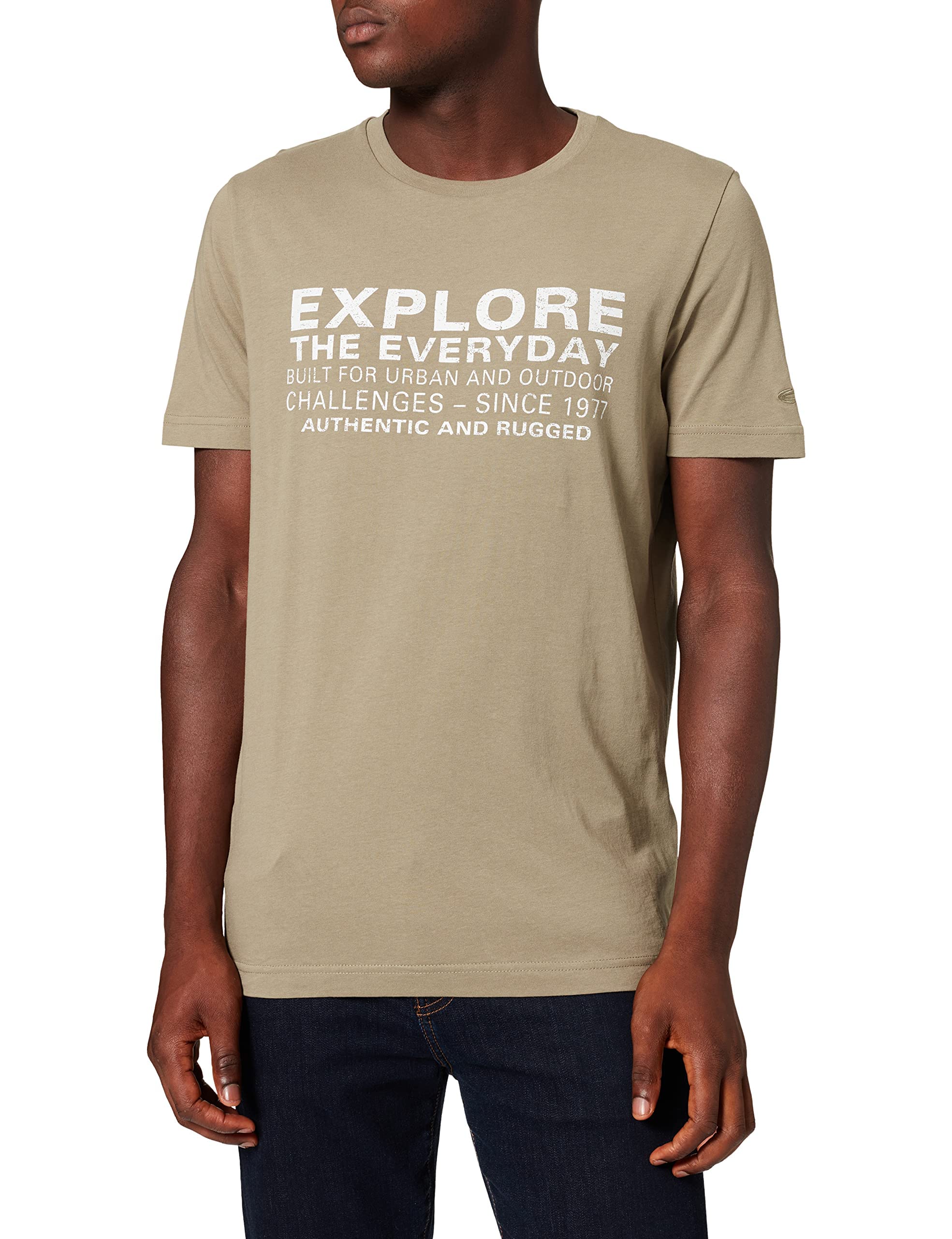 camel active Men's 4096466t06 T-Shirt, Khaki, S