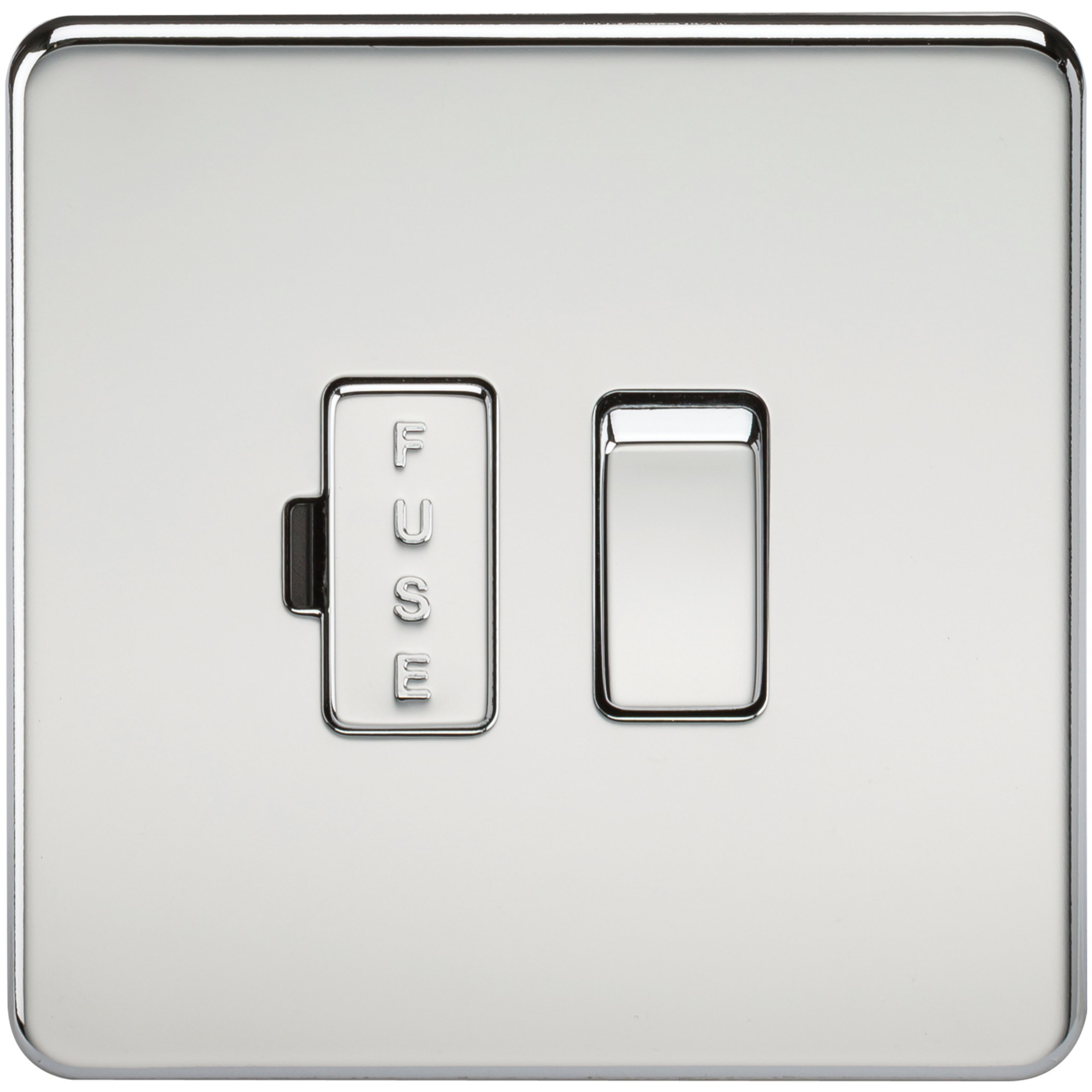 Knightsbridge Polished Chrome Sf6300pc Screwless 13 A Switched Fused Spur Unit,