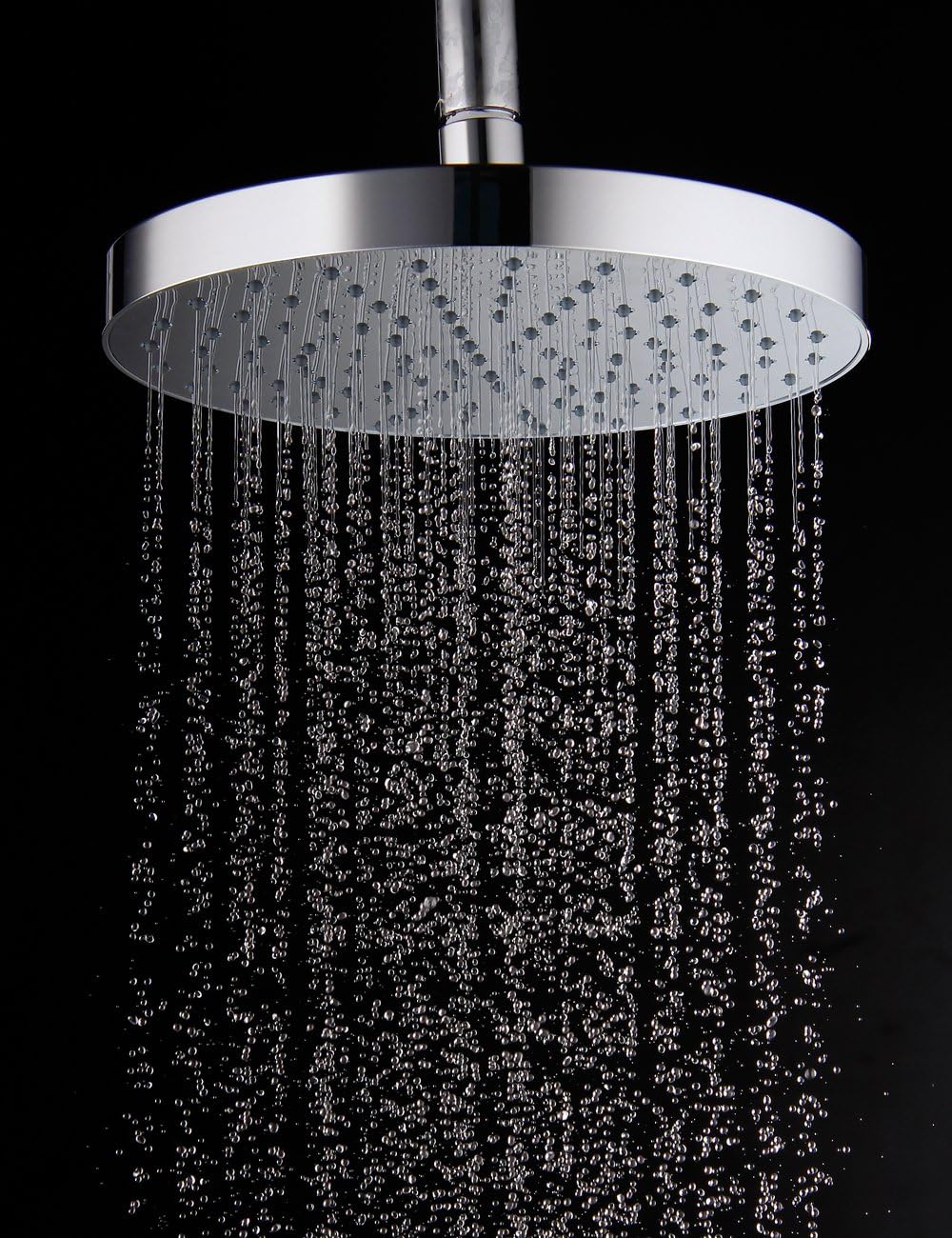 200mm Fixed Shower Head, Rain Shower Head,8 Inch,Solid Brass Swivel 1/2 Ball Connector, Bathroom Replacement Accessories by Aquatimez(Chrome)