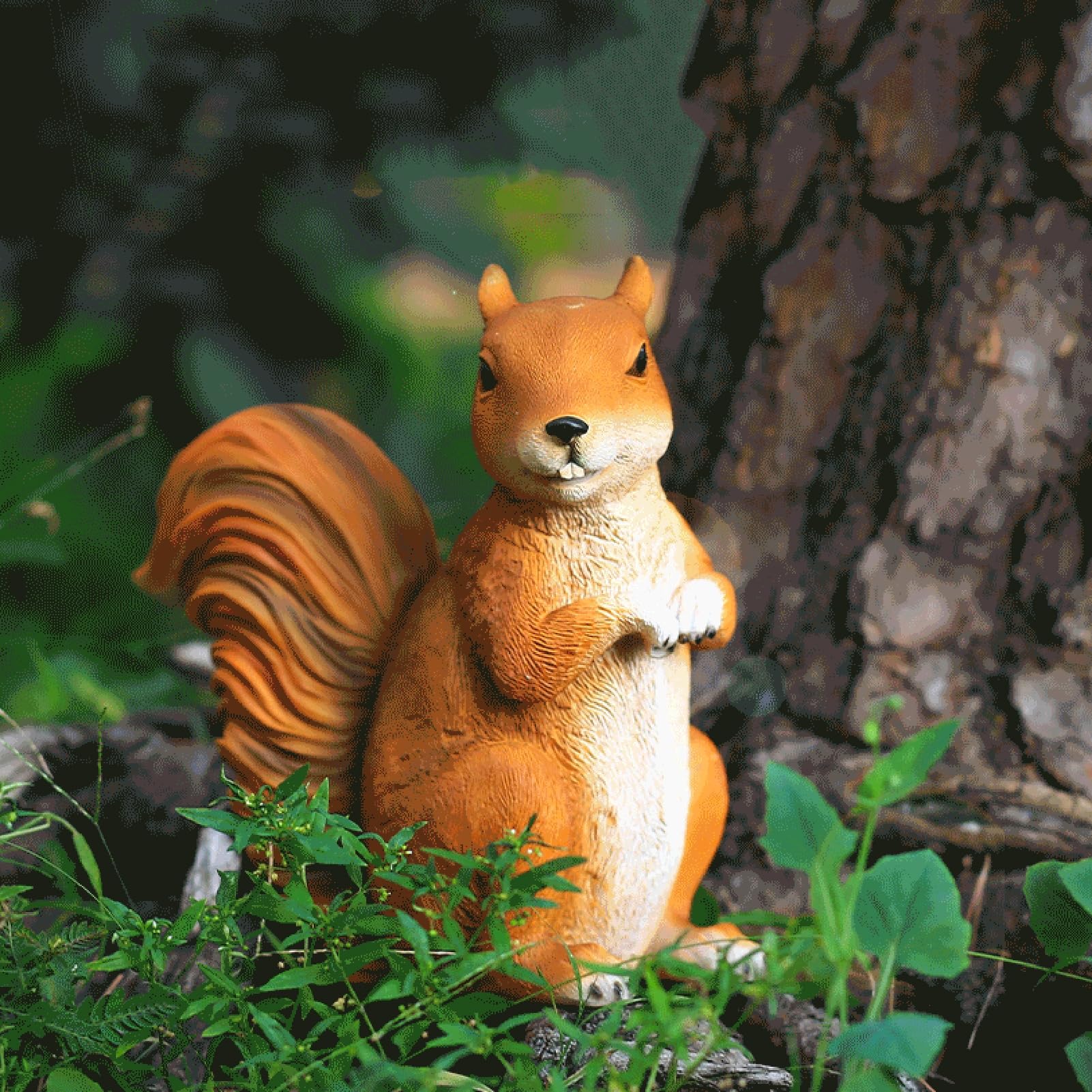 Estatuas de Animales de jardín, Lindo Modelo de Ardilla, colección de esculturas de Resina, Figuras Decorativas para Patio, césped y jardín(