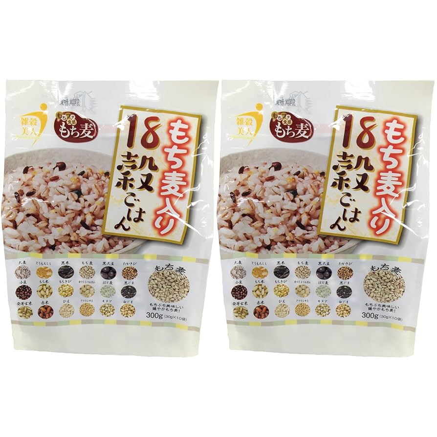 Amazon.co.jp: 石橋工業 もち麦入り 18穀ごはん(30g×10P) 300g×2