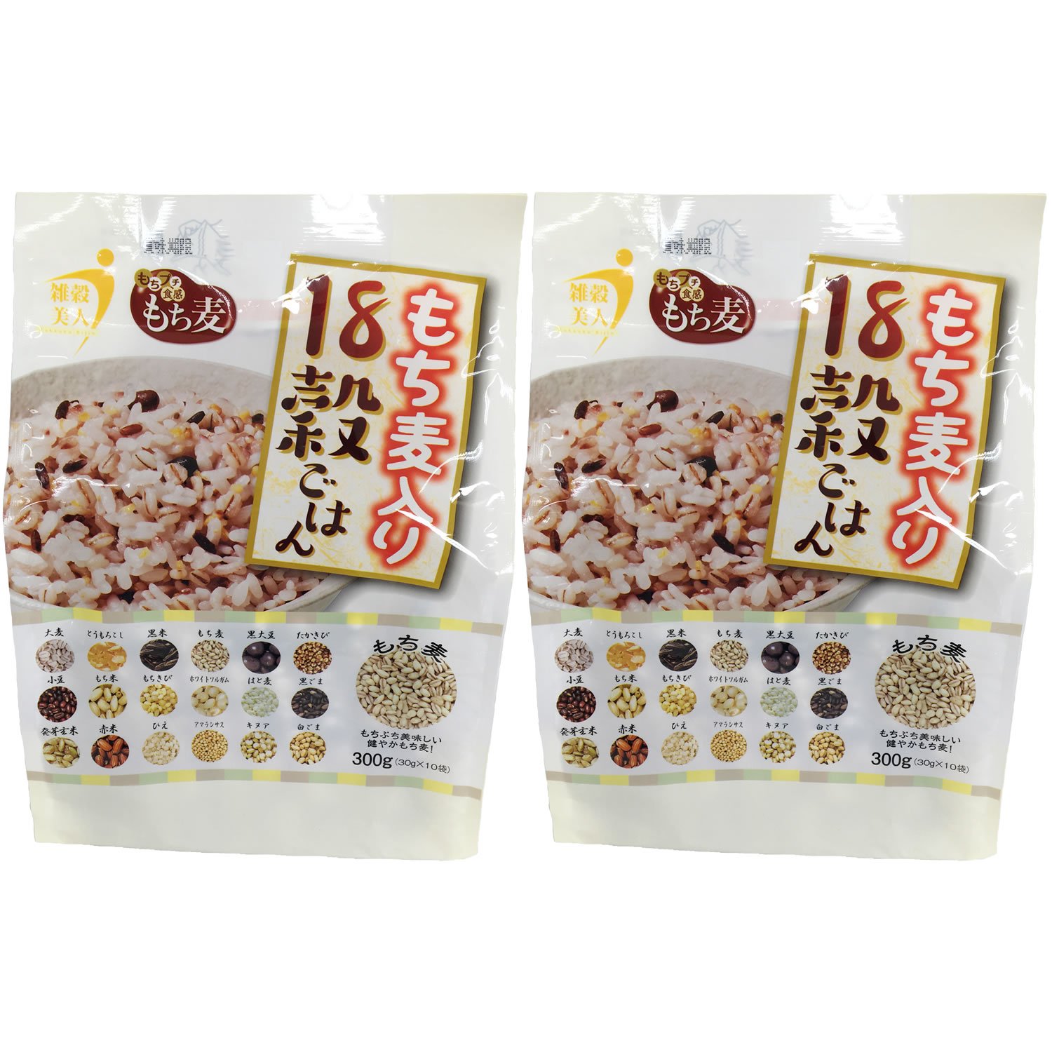 Amazon.co.jp: 石橋工業 もち麦入り 18穀ごはん(30g×10P) 300g×2