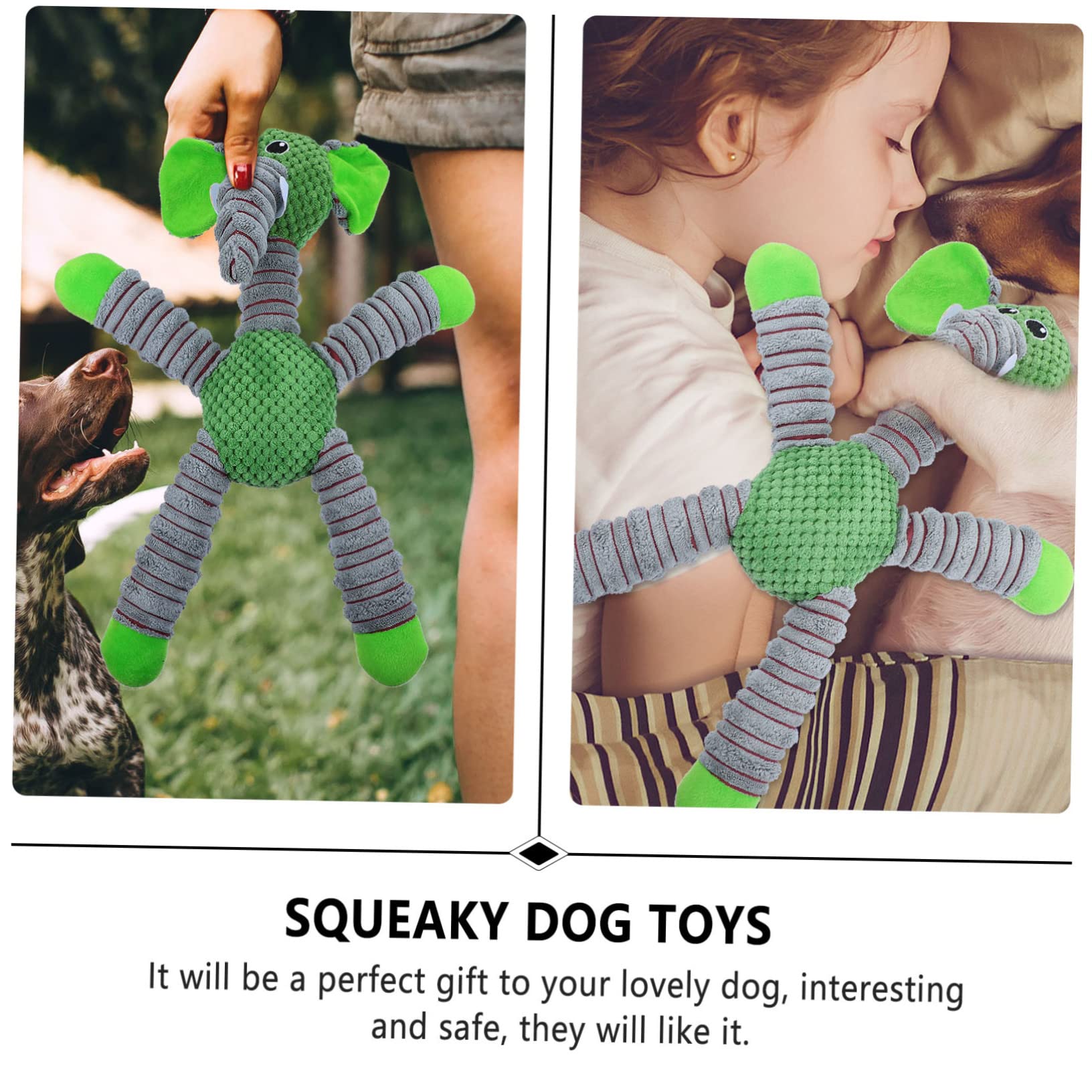 Housoutil 2piezas Juguete para Perros Masticable De Maíz para Cachorros y Perros Pequeños y Medianos Juguete Interactivo Squeaker Ayuda Limpiar Los Dientes y El Aburrimiento