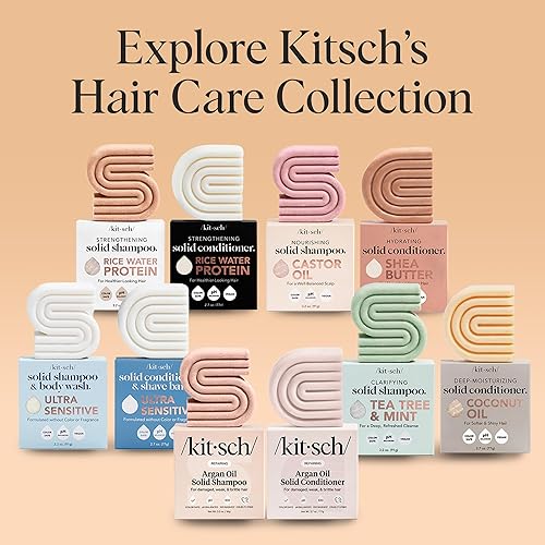 Miniatura 8 de Kitsch Barra de champú de aceite de argán  Champú reparador para el cabello para hombres y mujeres  Fortalecimiento, cuidado nutritivo del cabello,