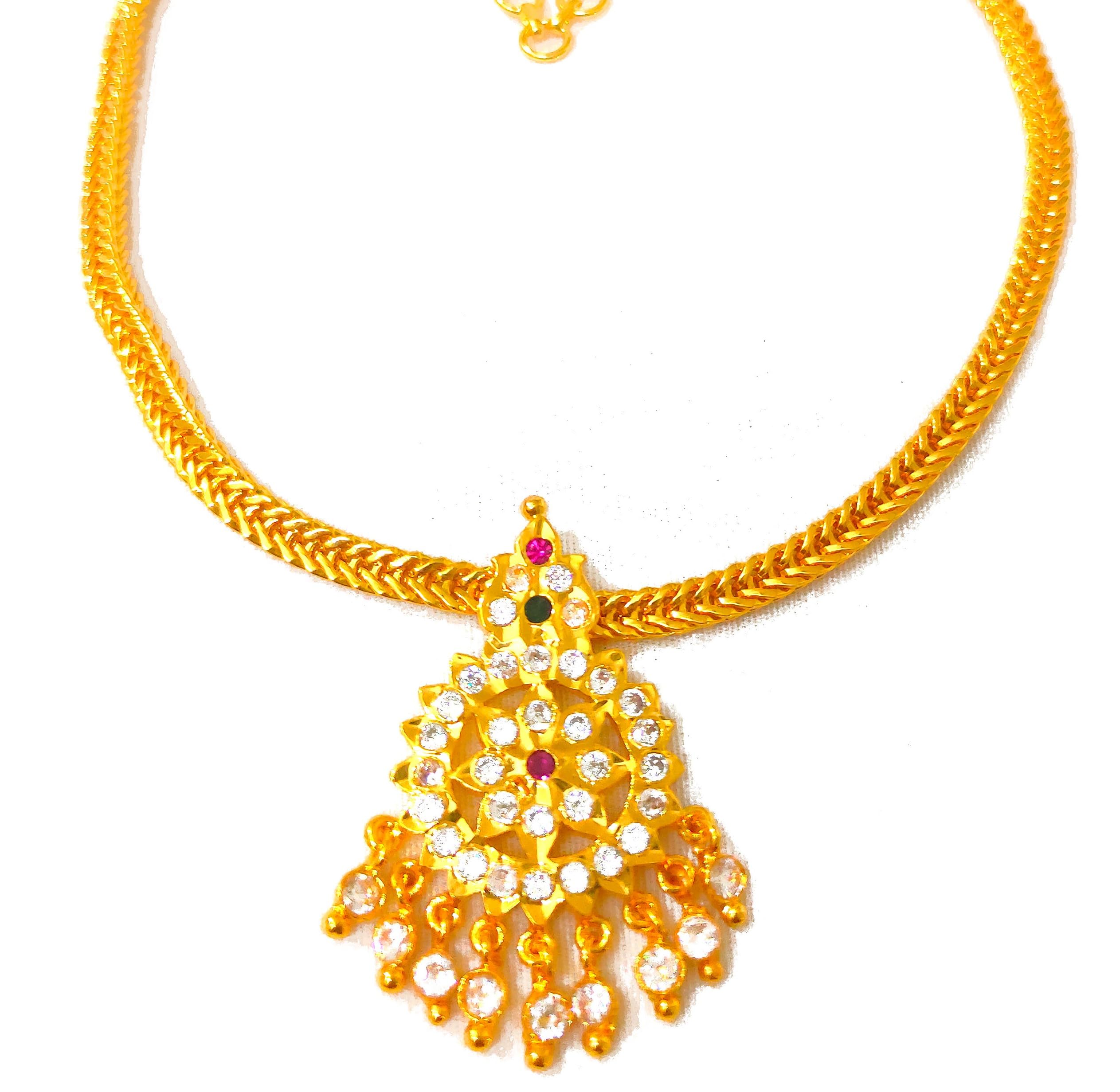 Samukkaras Fashions One Gram Micro Gold Plated Impon Stone Dollar Attigai Necklace for Womens and Girls/Impon Attigai/Attikai necklace (B0D6C3SXSJ) Amazon Price History, Amazon Price Tracker