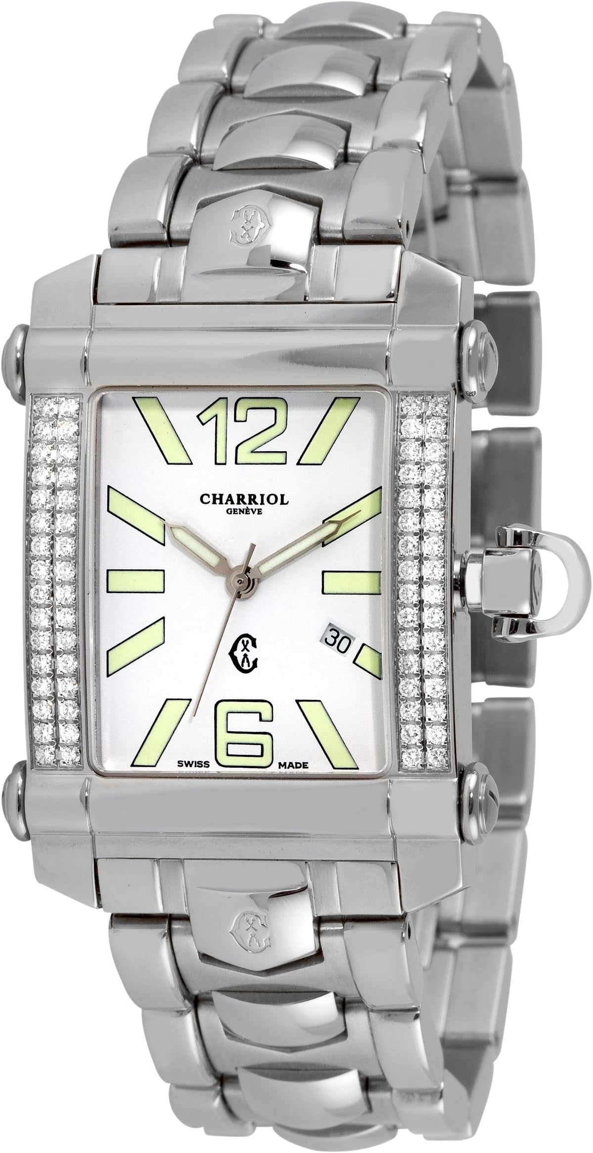 Phillipe Charriol Columbus Mens Diamond Watch 940.930D