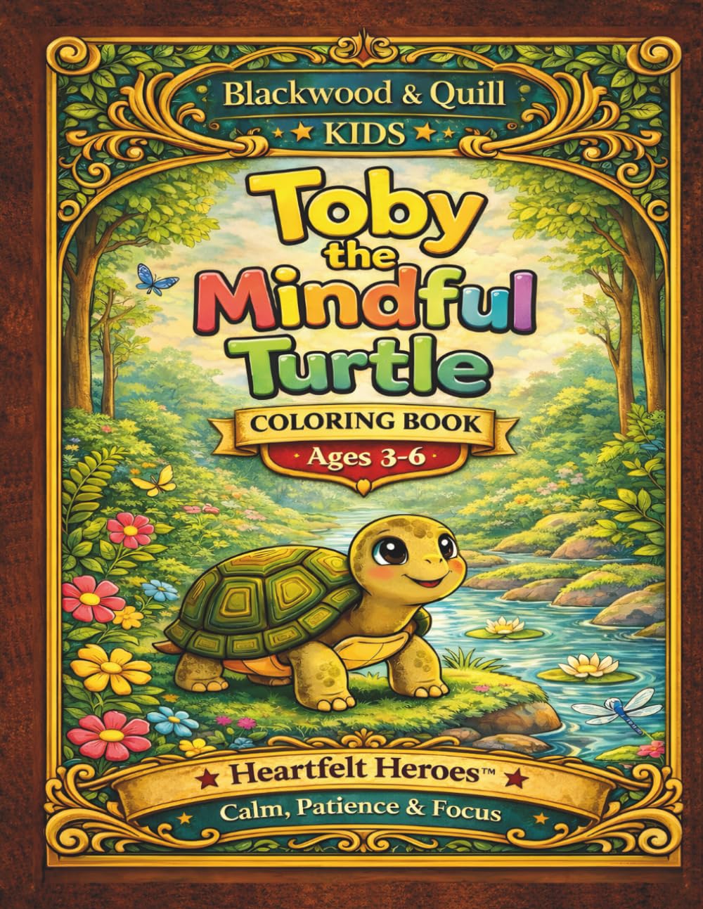 Toby the Mindful Turtle: A Coloring Book for Children from 3 to 6 Calm, Patience & Focus (Heartfelt Heroes™ – Emotional Learning Coloring Books for Children Ages 3–6)