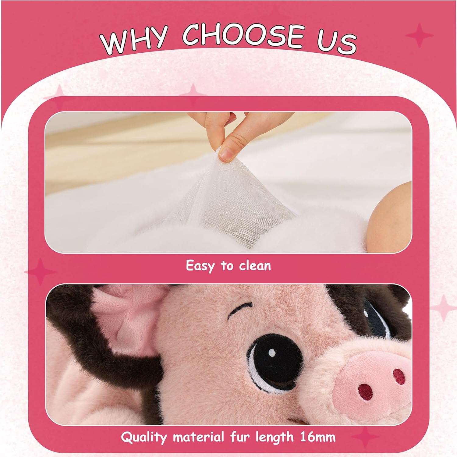 25" 5 lbs Weighted Stuffed Animals Pig :Big Large Weighted Plush Animal,Cute Plushie Pillow Toys,Extremely-Soft Washable Weighted Plush Pillowfort Gifts for Adults Kids Girls Boys