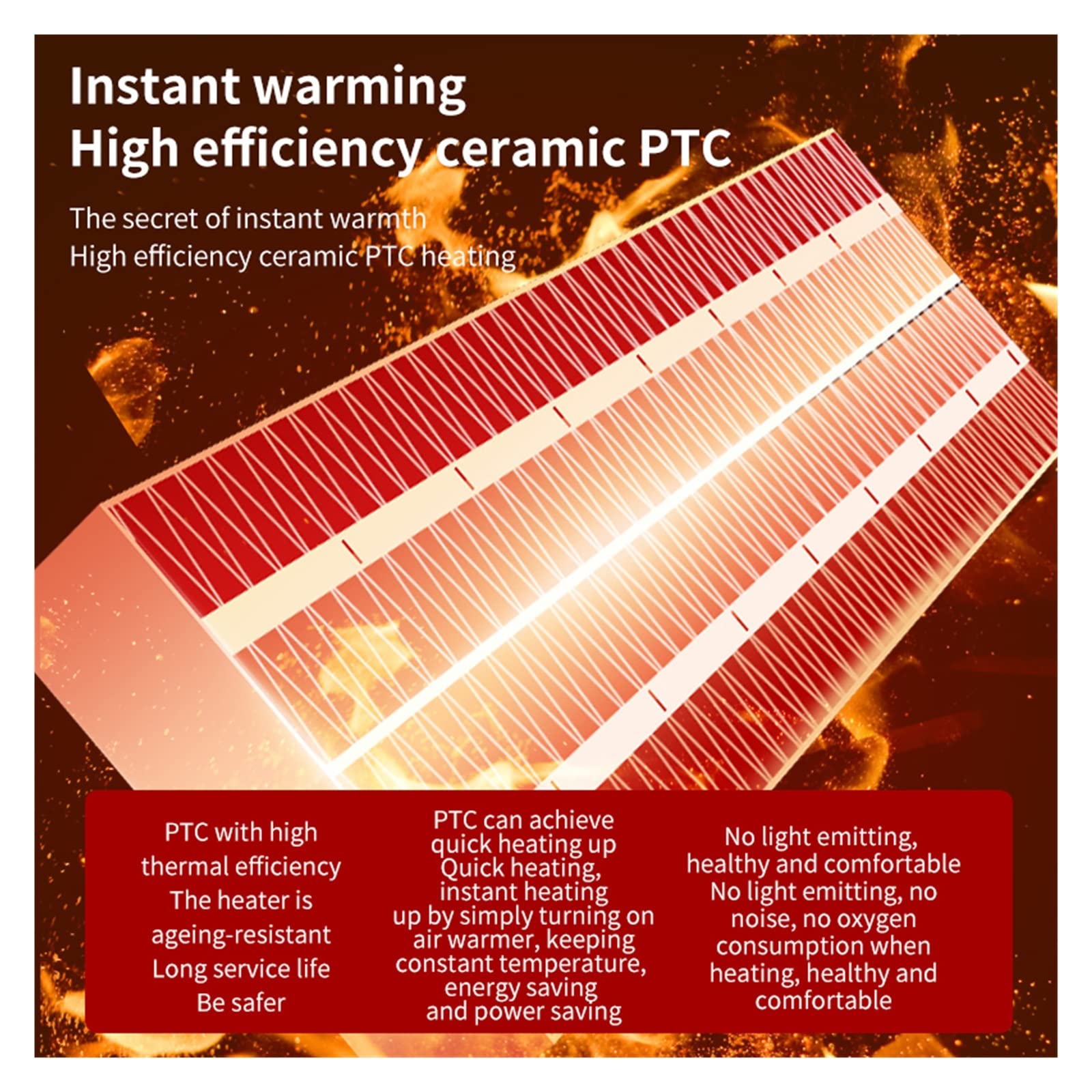 Ogrzewacz przestrzeni pokój z elektrycznym grzejnikiem PTC ceramiczny grzejnik elektryczny przenośny grzejnik domowy ogrzewacz stóp ogrzewacz do rąk do domowego biura grzejnik elektryczny (kolor: U-s, rozmiar: X)