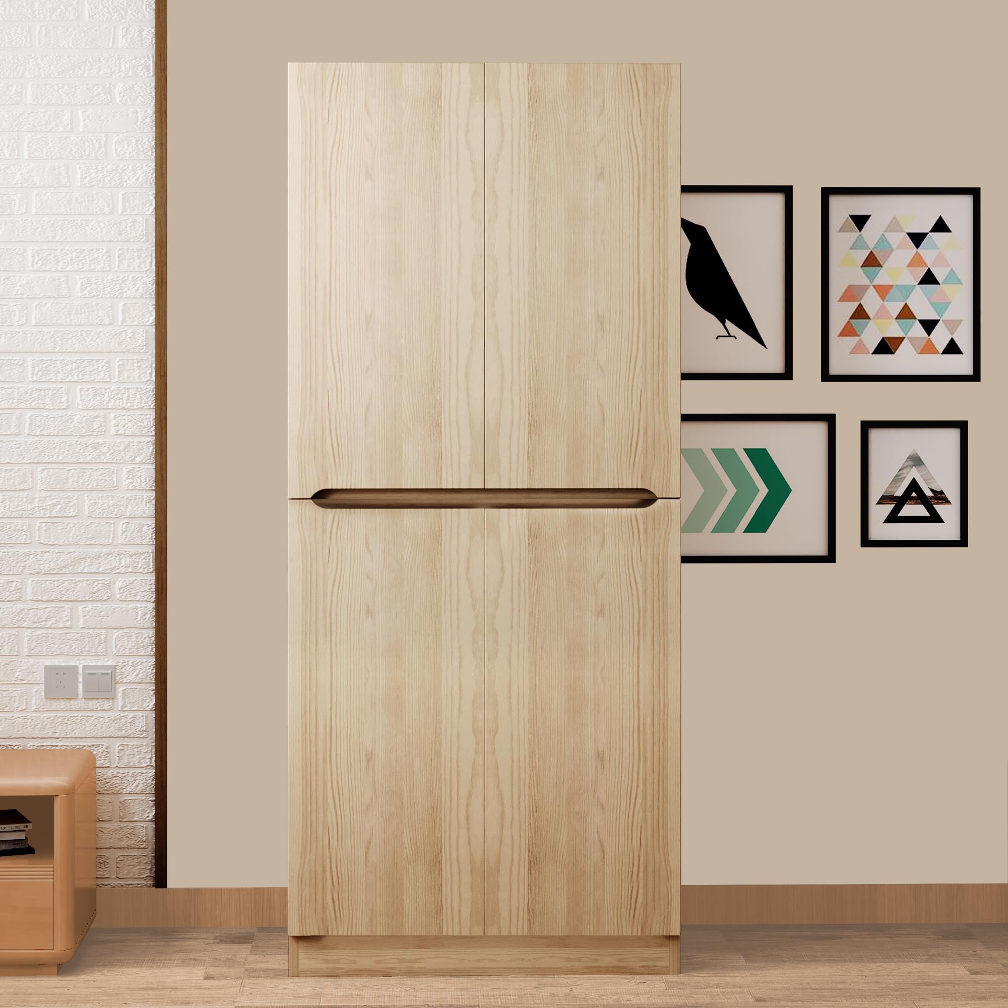 Armadio a 2 Ante Guardaroba 170 x 70 x 40 cm Colore del Legno