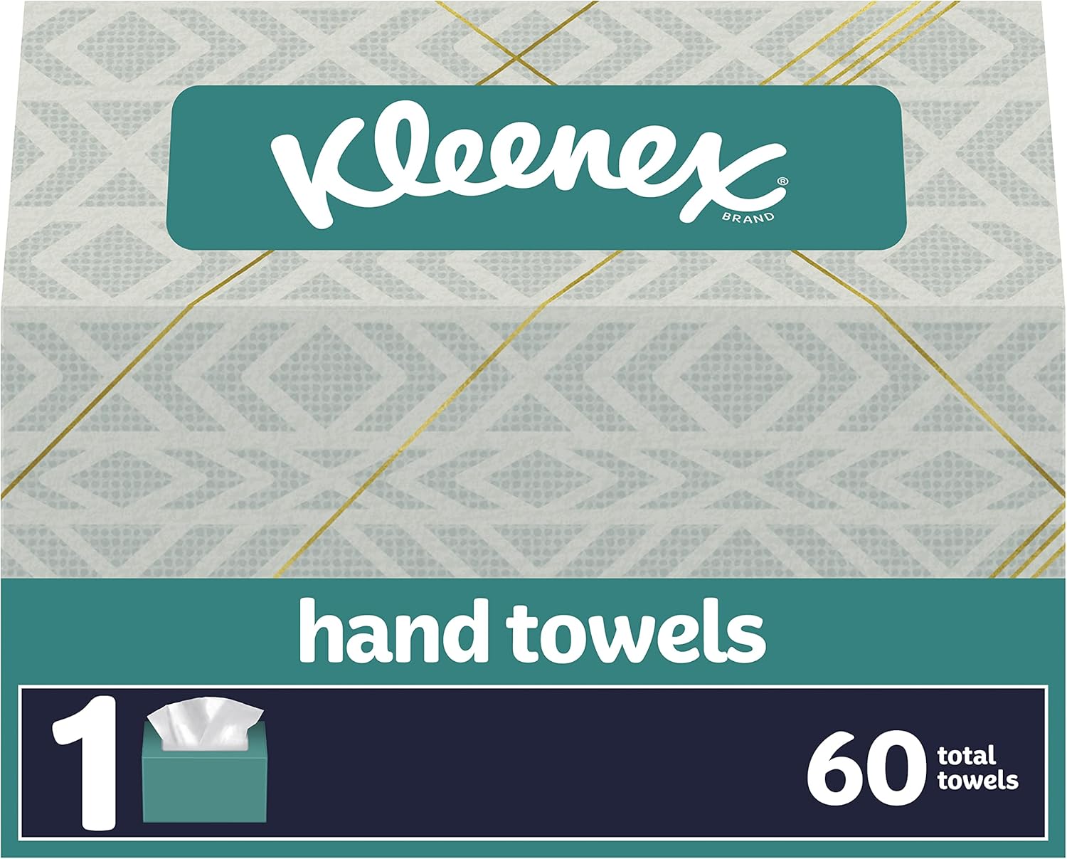 Kleenex Hand Towels, SingleUse Disposable Paper Towels, 1 Box, 60 Towels Total