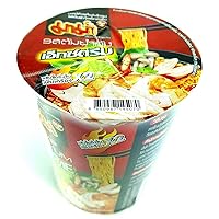 Vista 3 de Paquete de 3 tazas de fideos instantáneos tailandeses con sabor extremo de camarones TomYum de cocción rápida