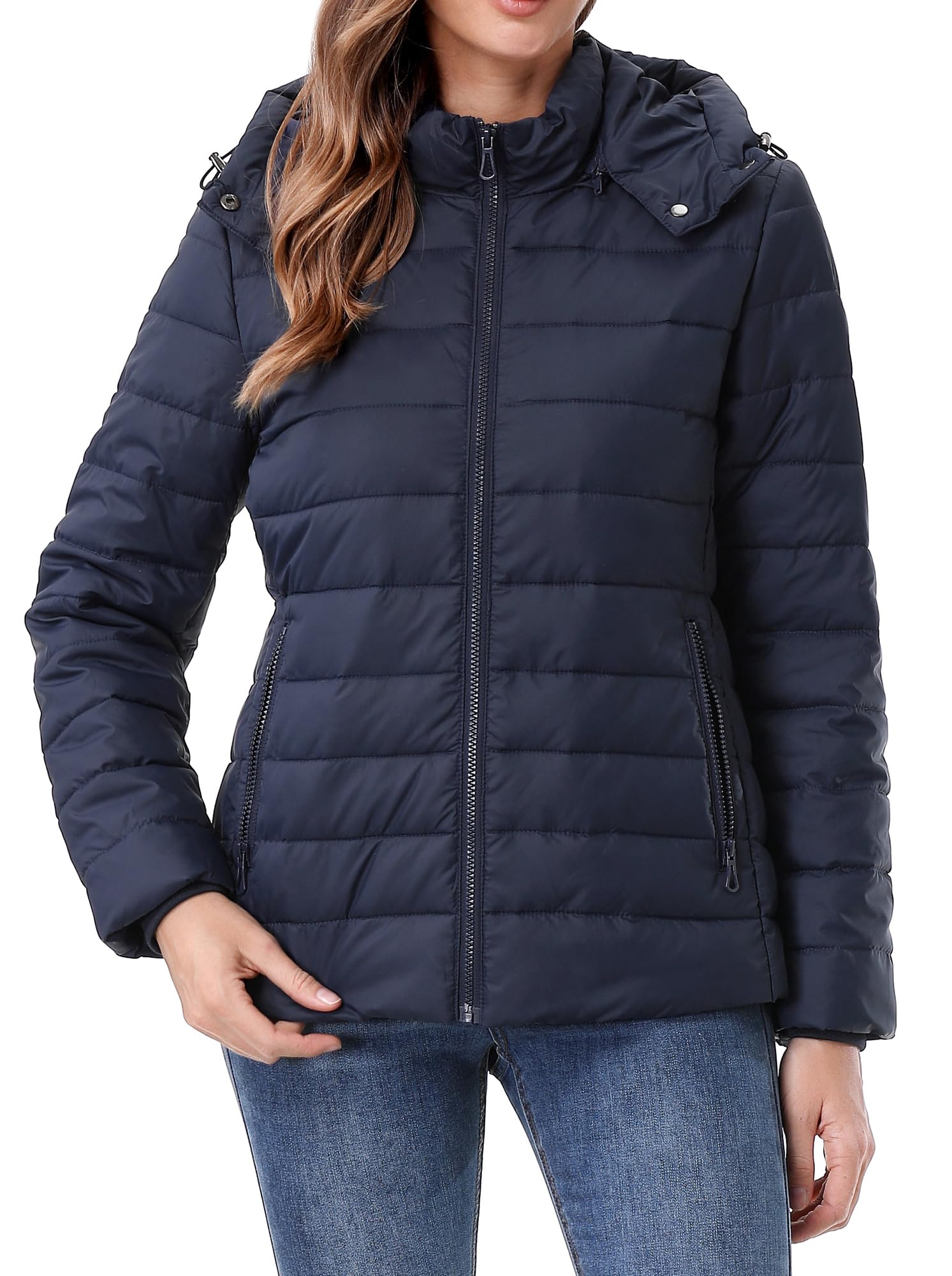 TDYPCI Piumino invernale da donna, leggero, impermeabile, trapuntato, corto, piumino da donna, caldo