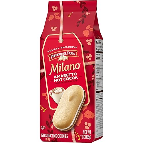 Vista 52 de Pepperidge Farm, Milano, galletas, chocolate negro, 22.5 onzas, paquete múltiple, tina, paquetes de 2, total de 30