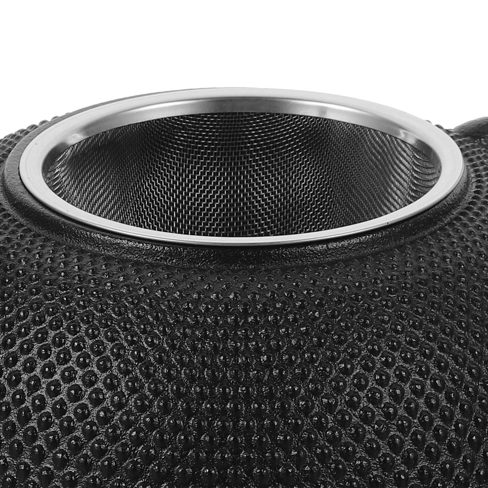 SOLUSTRE Théière en Fonte, Théière Japonaise 1200ml Noire avec Infuseur en Acier Inoxydable et Couvercle, Sûre pour Cuisinière, Déco de Table, Fêtes du Thé