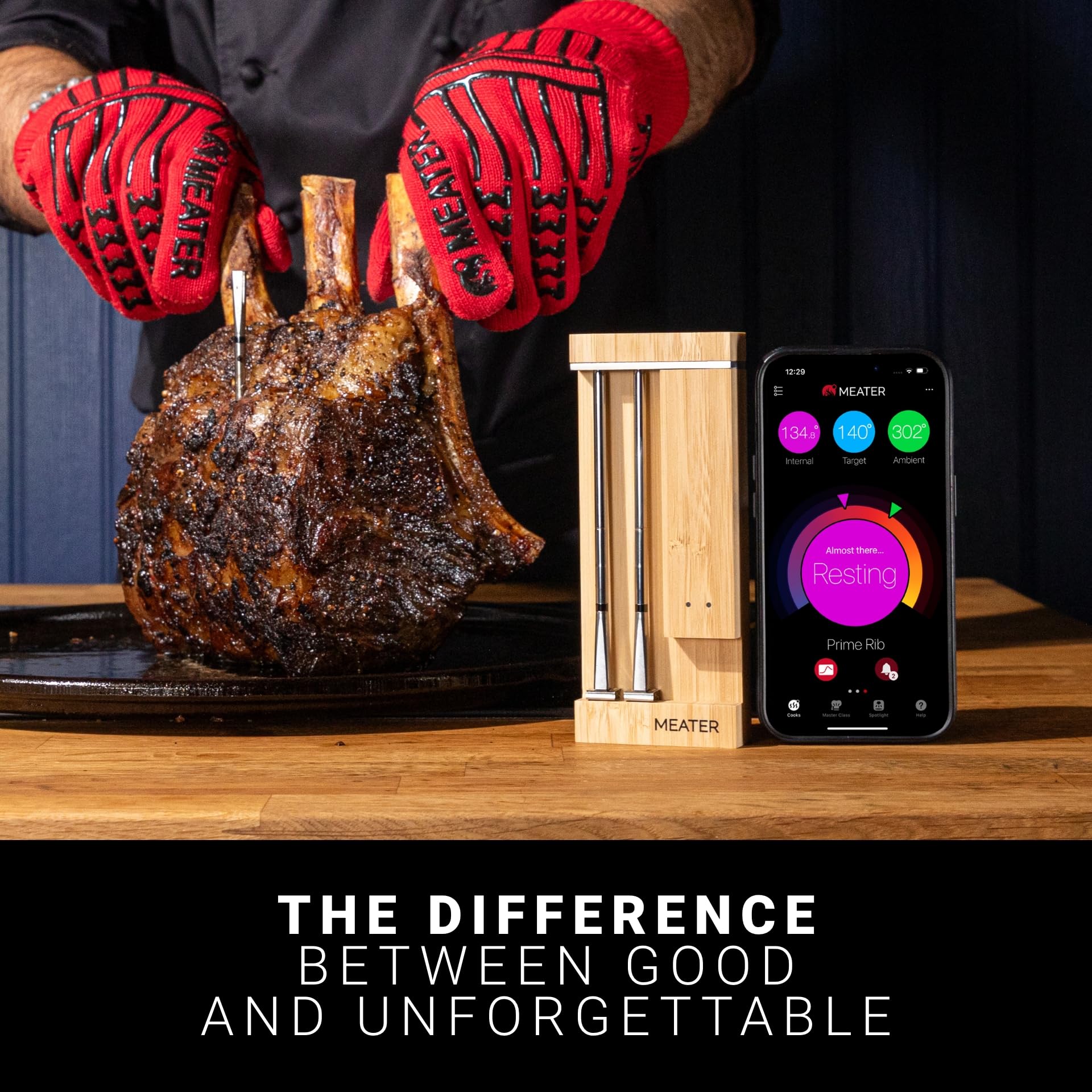 MEATER Pro Duo: WiFi Smart Meat Thermometer | 1000°F High Heat Resistance | Long Range | Dual Probes | Six Sensors | BBQ, Oven, Grill, Smoker, Air Fryer, Deep Fryer | iOS & Android App