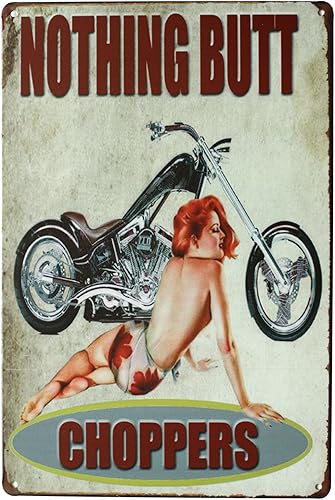 SUMIK Nothing Butt Choppers - Cartel de metal para motocicleta, cartel de metal para decoración de pared para el hogar disponible en Yaxa Colombia