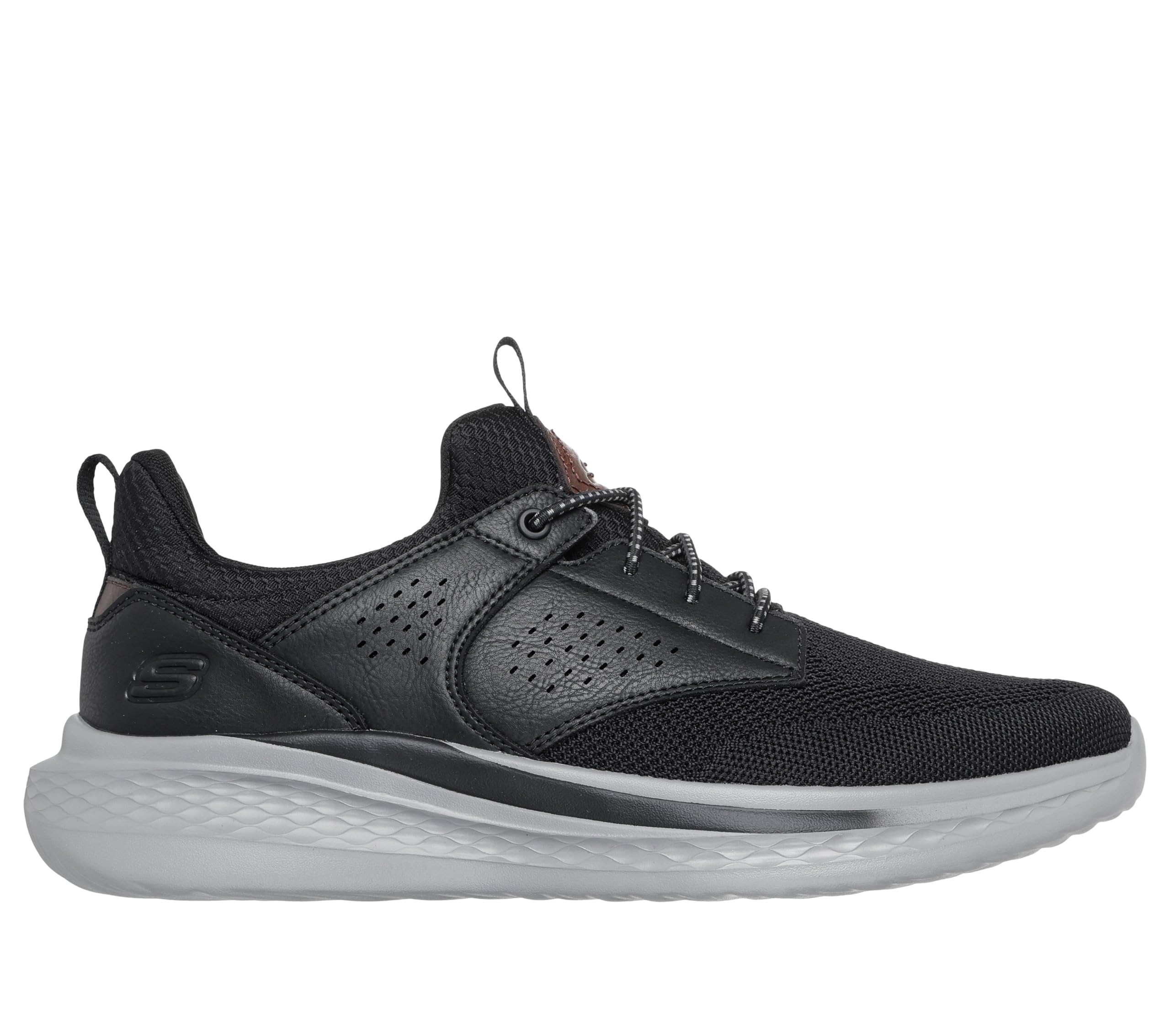 Skechers USA Men's Tenis Slade-Breyer, Negro -, 7 X-Wide