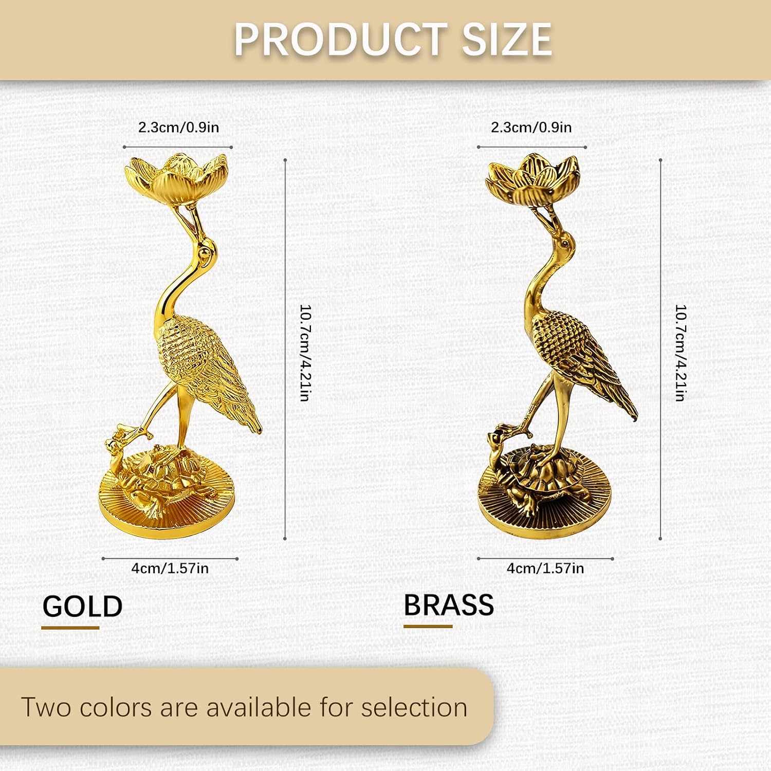 Crane Metal Crystal Ball Stand, Sphere Display Holder (Retro)