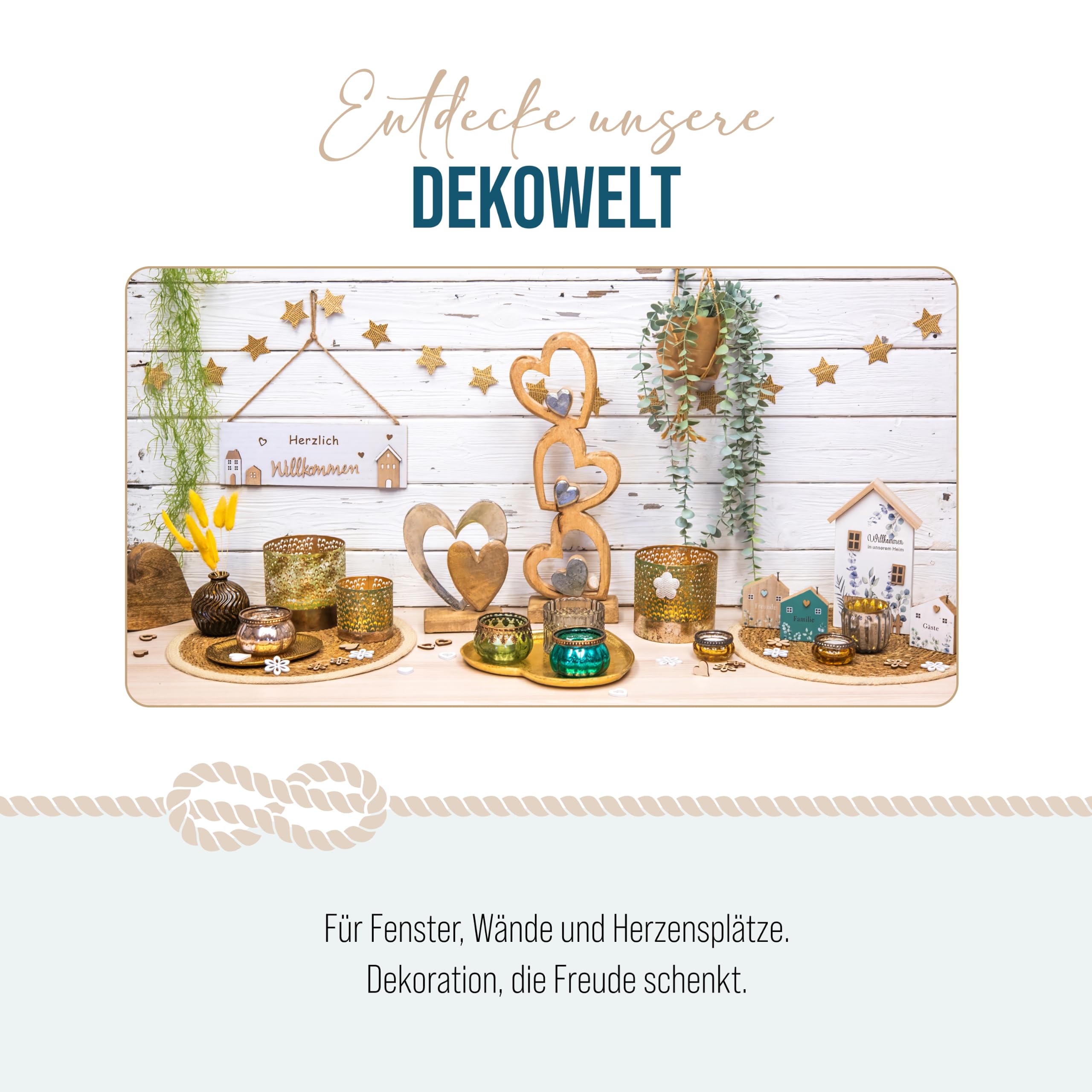 Logbuch-Verlag Dekoobjekt Metall Blumen 53 cm zum Hinstellen - Skulptur Blätter Baum in Gold Türkis Schwarz - Tischdeko Wohnzimmer Geschenk Geburtstag Hochzeit
