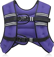 Vista 23 de ZELUS Chaleco con peso, chaleco de peso de 6 libras, 8 libras, 12 libras, 16 libras, 20 libras, 25 libras, 30 libras, con rayas reflectantes