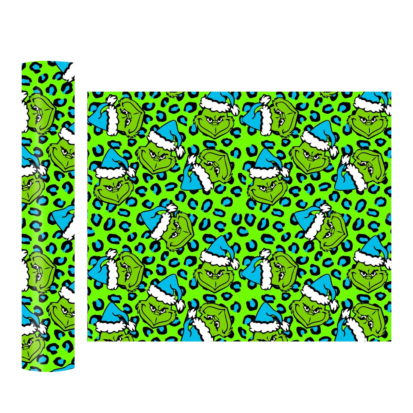 SDFDS Christmas Vinyl The_Grinch Heat Transfer Vinyl HTV Bundle for t shirts Green monster Iron on Vinyl Sheets for DIY Crafts Pillows Hats Clothes New Year