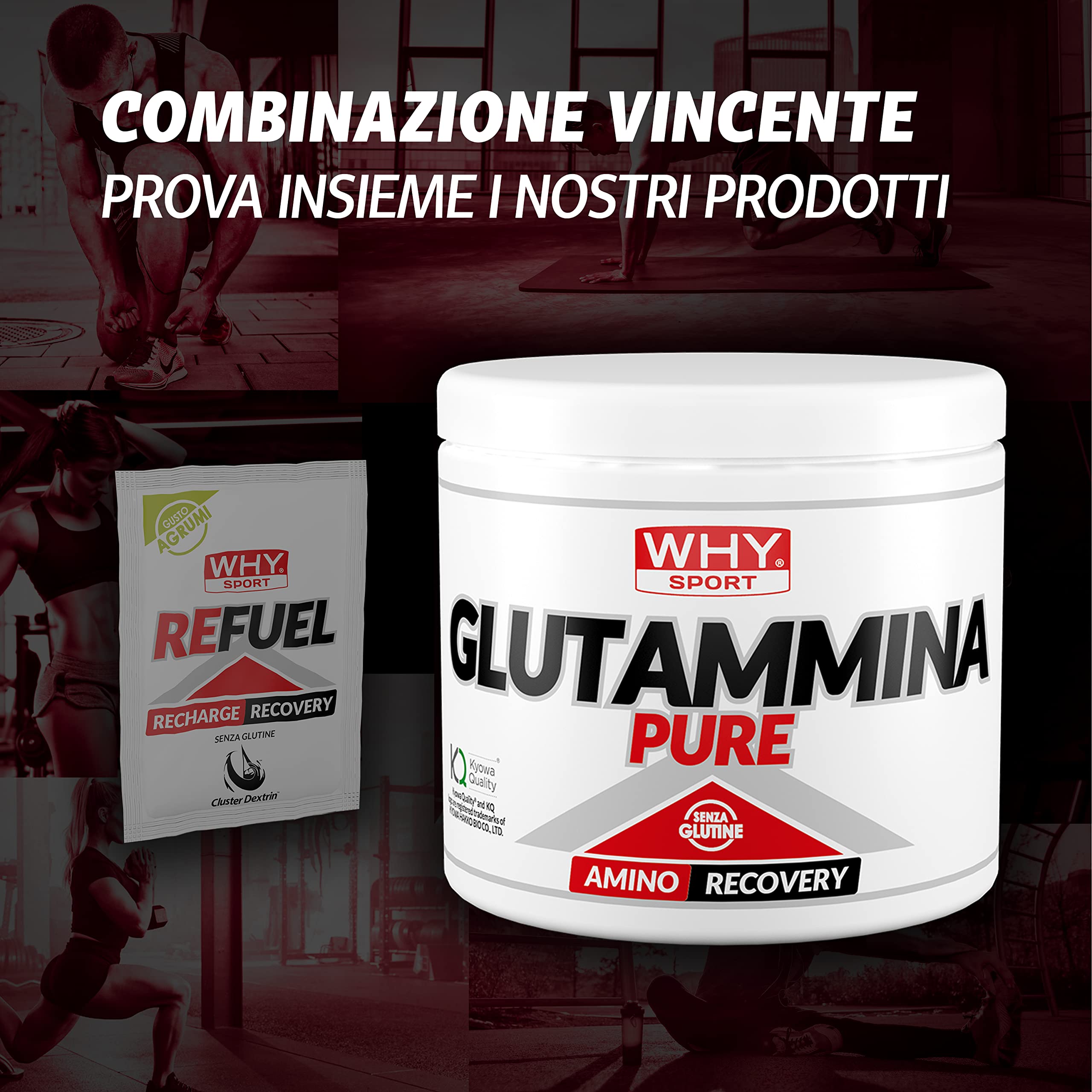 WHY SPORT REFUEL - Integratore Alimentare Energetico a Base di OKG - Aminoacidi - Vitamina C - Gusto Agrumi - 20 Bustine - 25 gr
