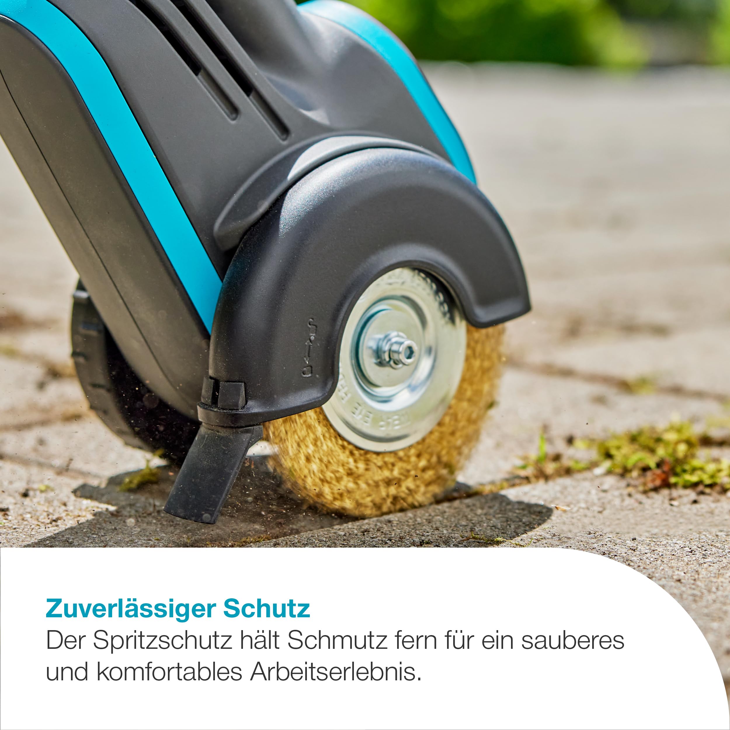 Gardena Akku-Fugenreiniger EasyWeed 1800/18V P4A solo: Fugen- & Unkrautentferner, Leicht & handlich, Stahldrahtbürste, Spritzschutz, Kabellos (14820-55)
