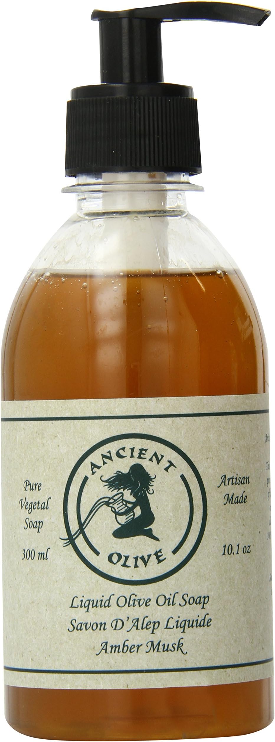 Ancient Olive Liquid Soap, Amber Musk, 10 Ounce