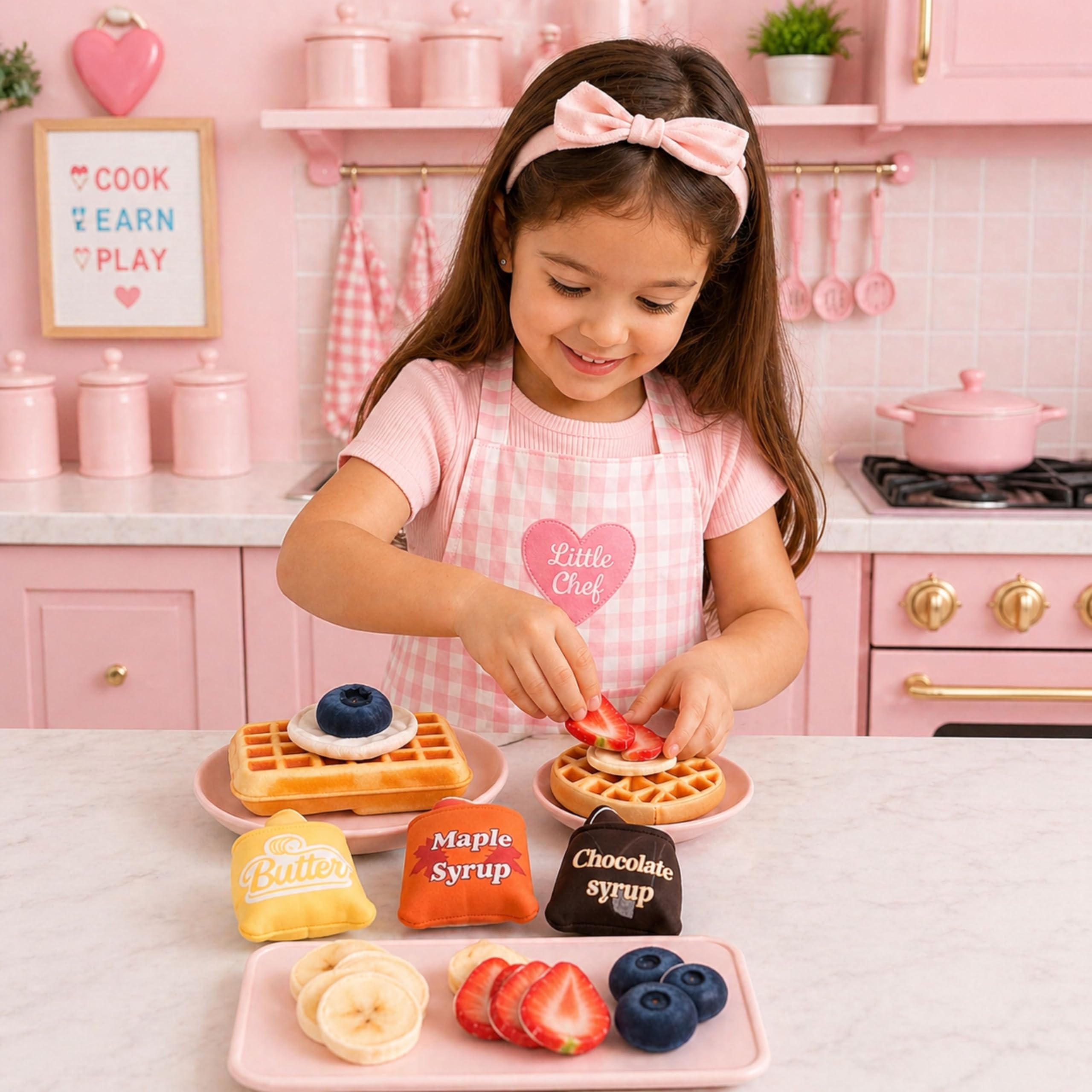 The Small Wonderland -Waffle Play Set for Kids | Pretend Kitchen Food Toy | Role Play Cooking Set for Toddlers 3