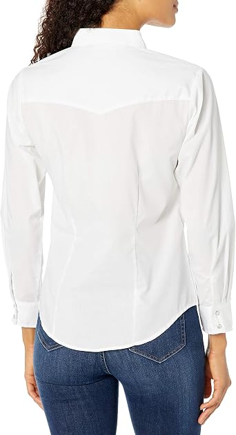 ELY Cattleman Women's Long Sleeve Solid Western Shirt